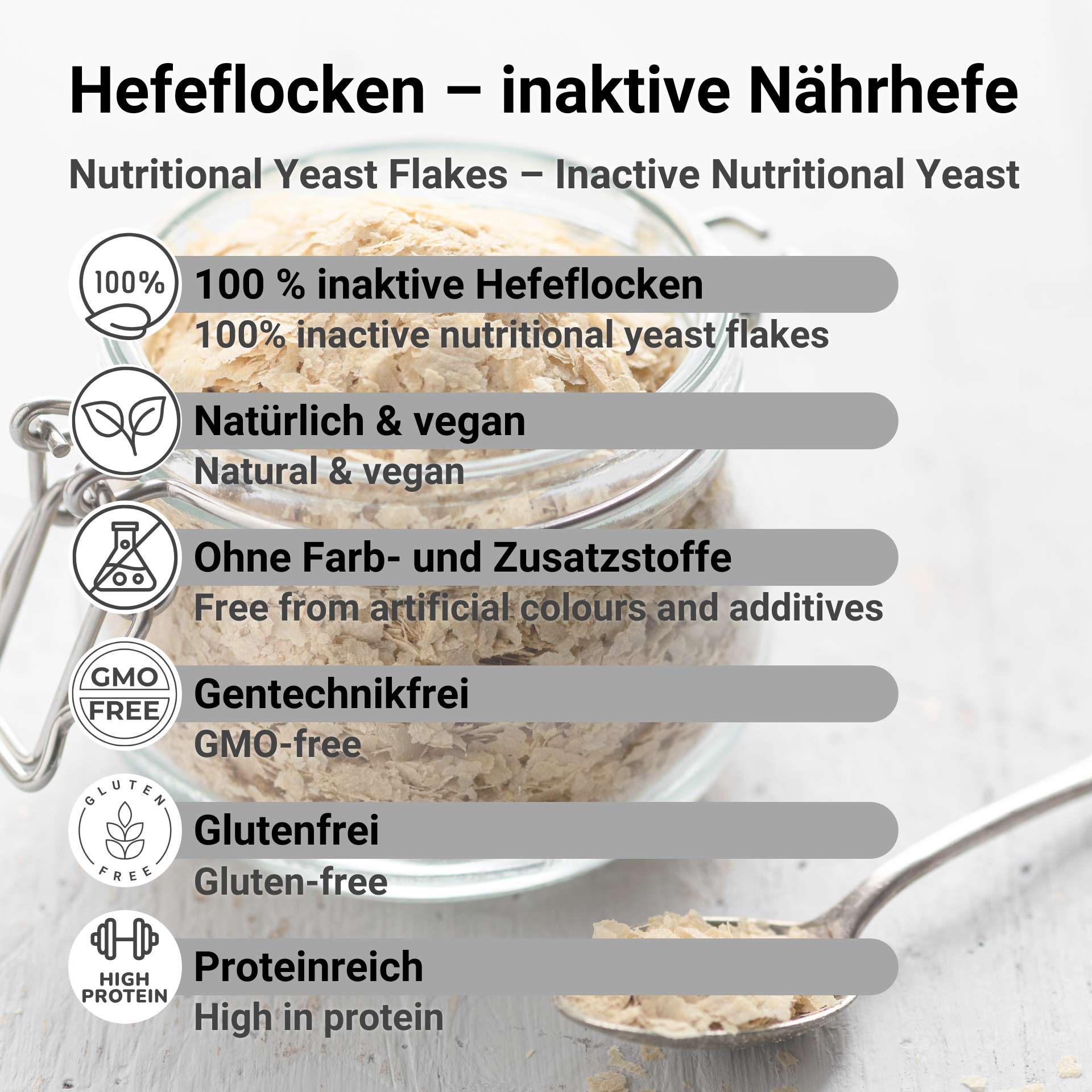 Hefeflocken – inaktive Nährhefe