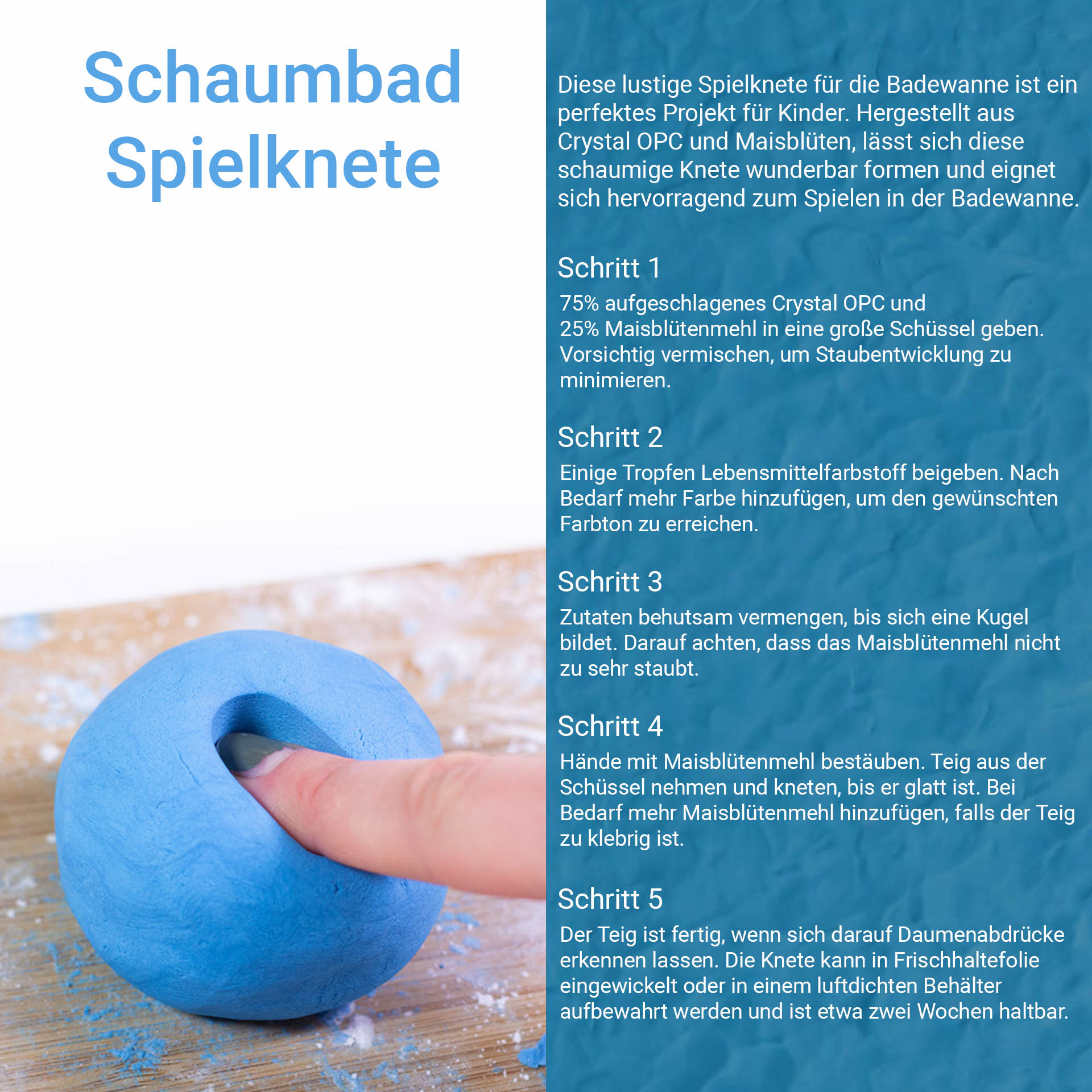 Aufschlagbare Reinigungsbasis für DIY-Kosmetik - Crystal OPC