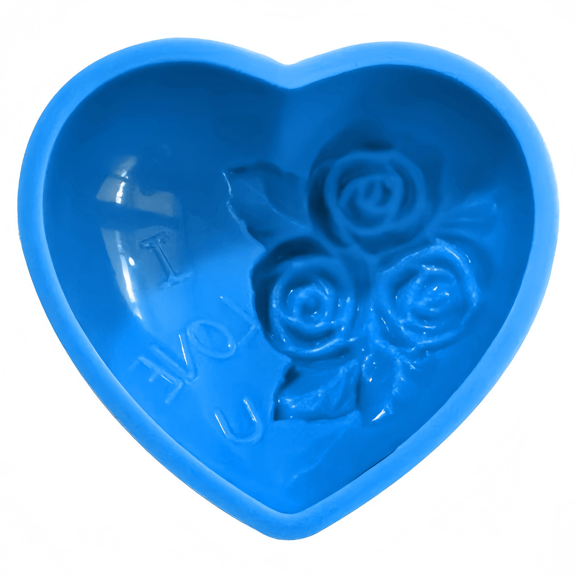 Seifenform Herz – Rosenrelief
