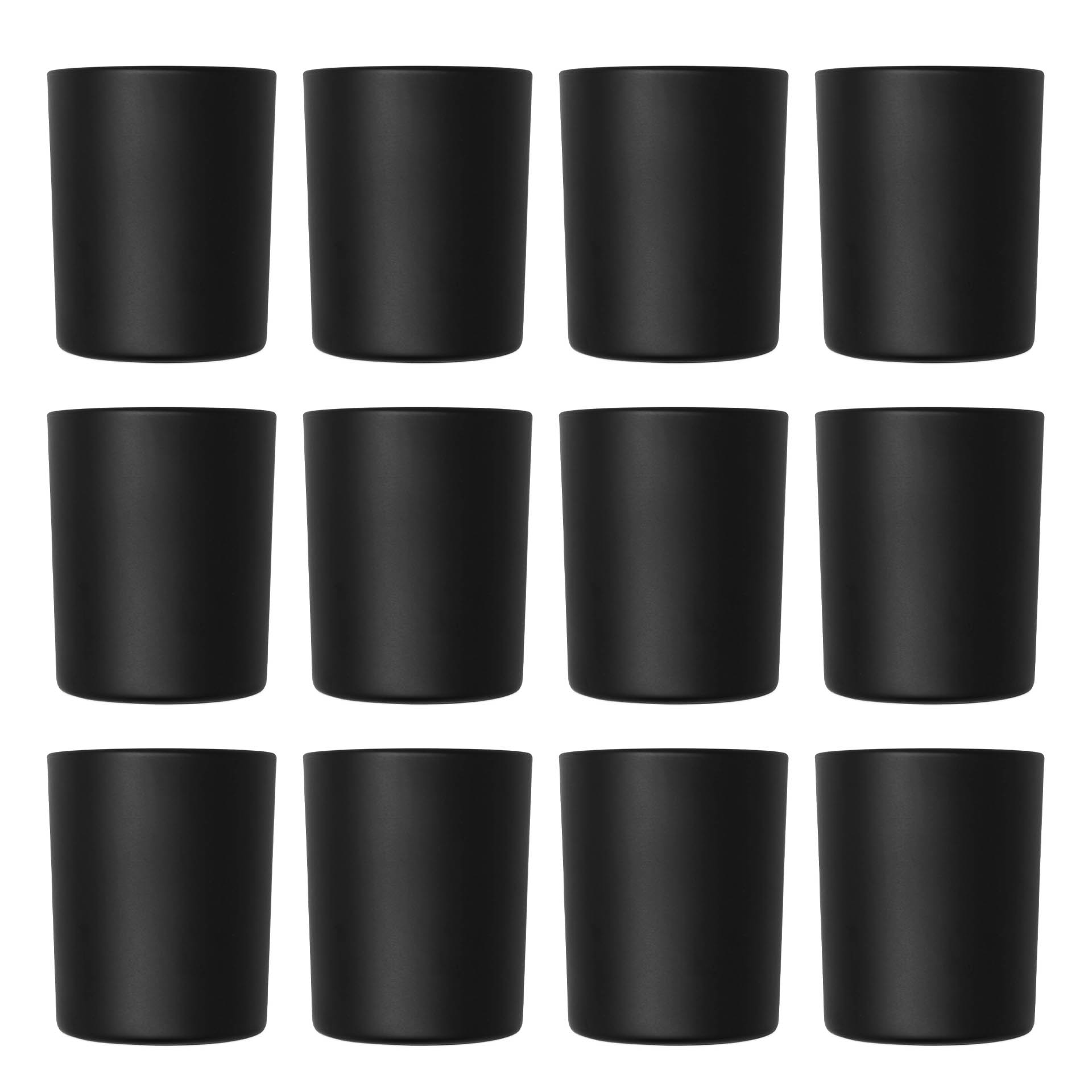 Kerzenglas schwarz matt 200 ml 12 Stück