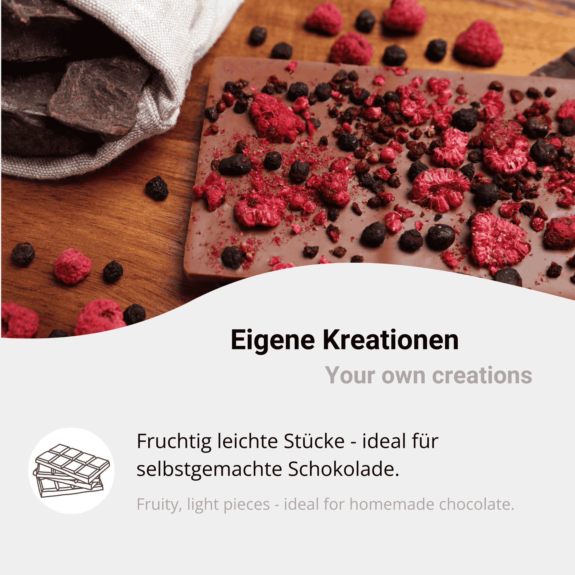 Gefriergetrocknete Himbeeren