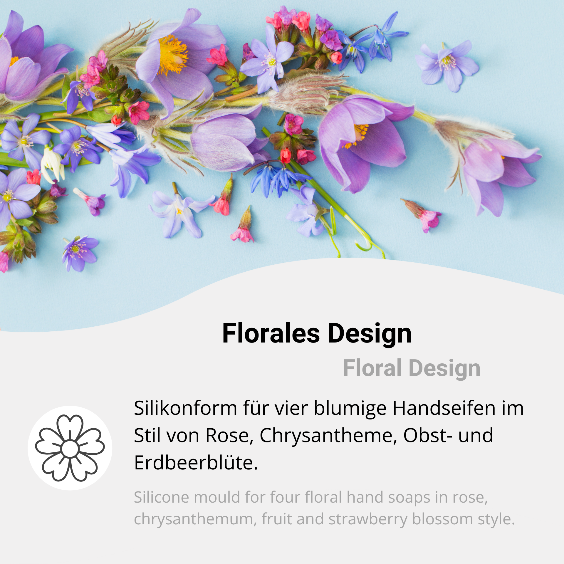 Floral design for creative DIY soaps
