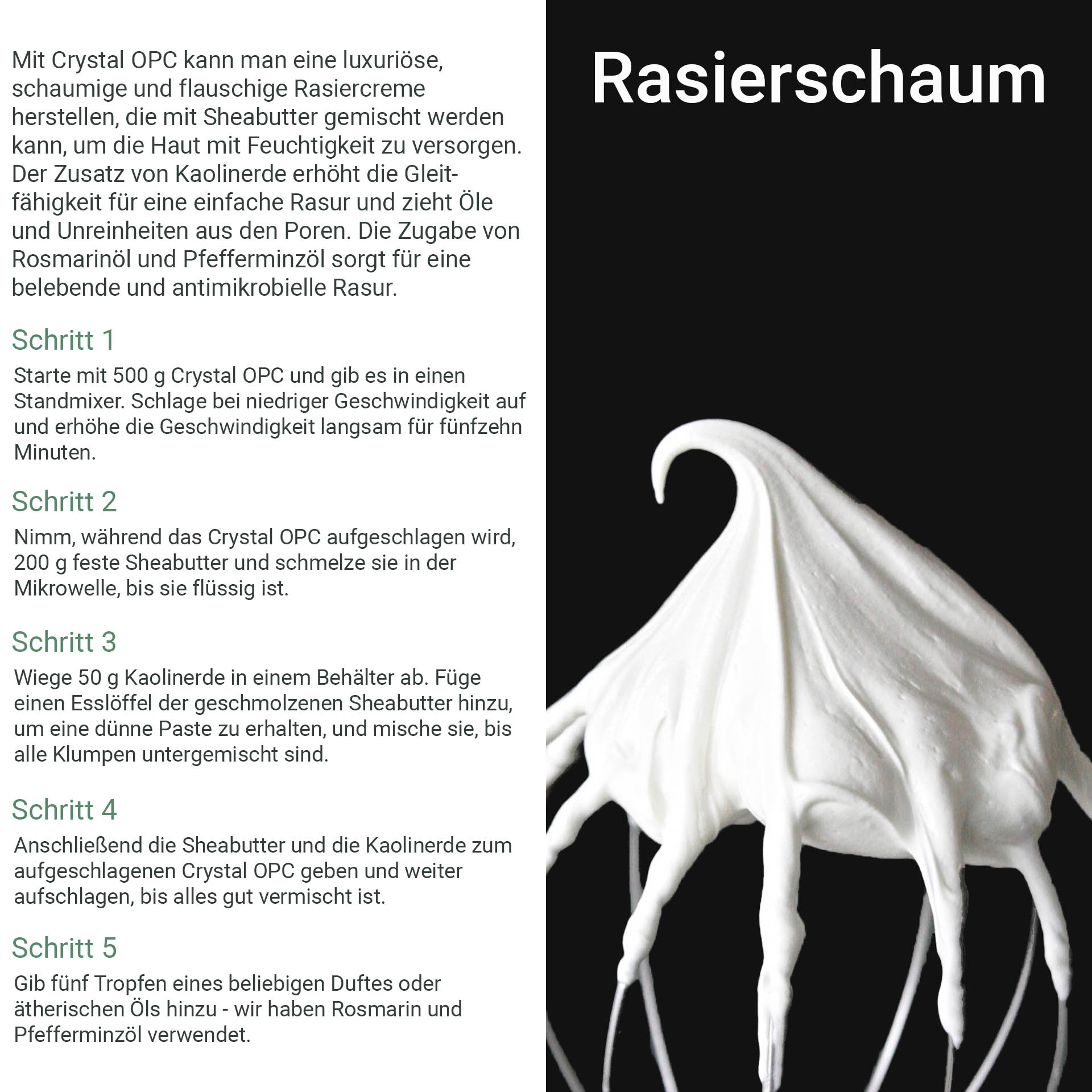 Aufschlagbare Reinigungsbasis für DIY-Kosmetik - Crystal OPC