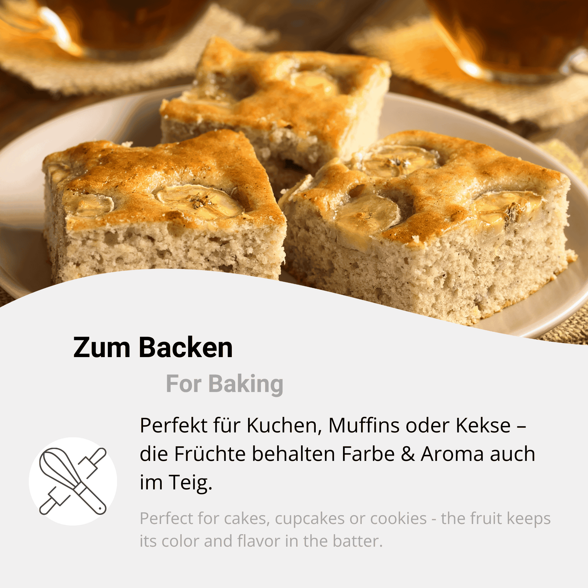 Gefriergetrocknete Bananenscheiben