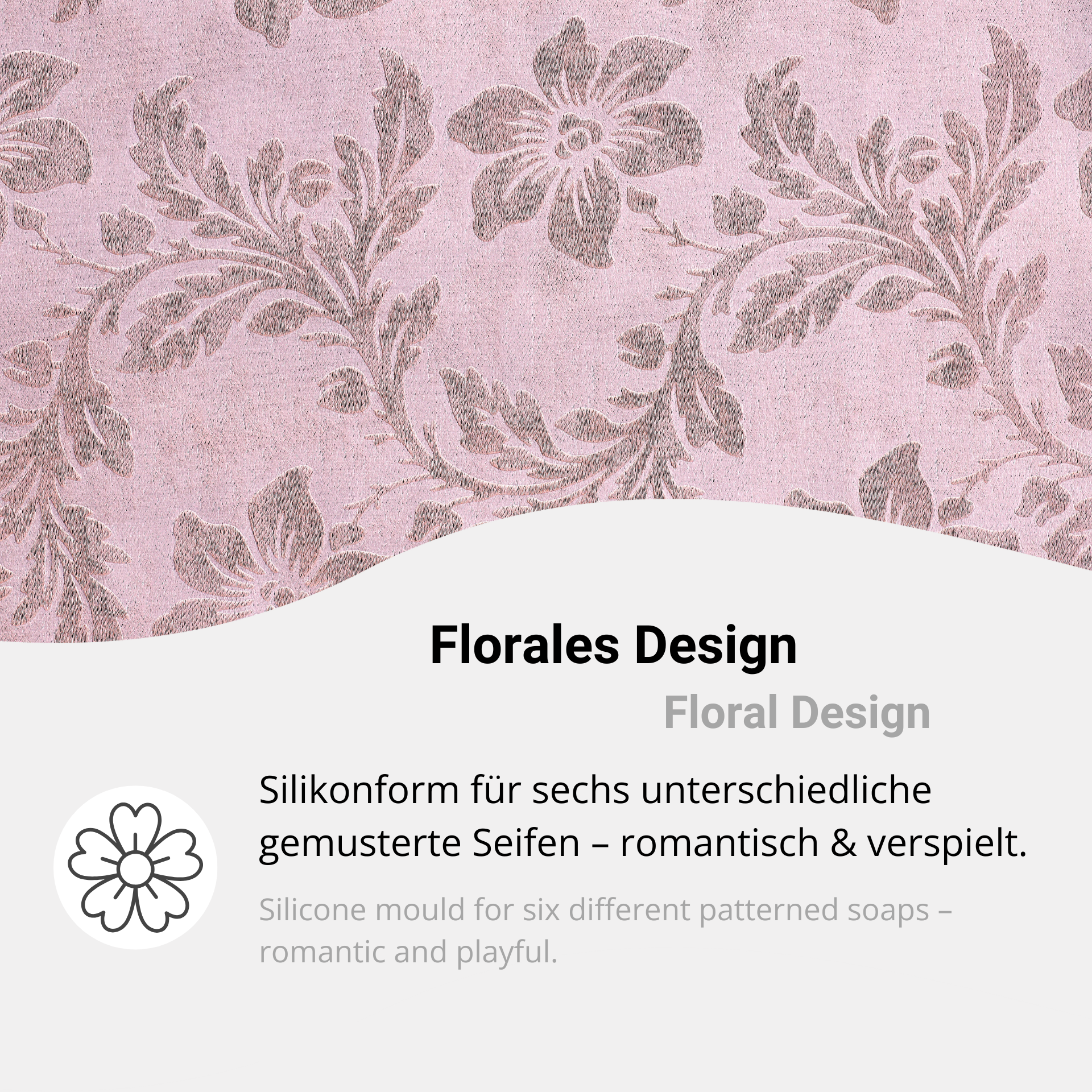 Florales Design für kreative DIY-Seife