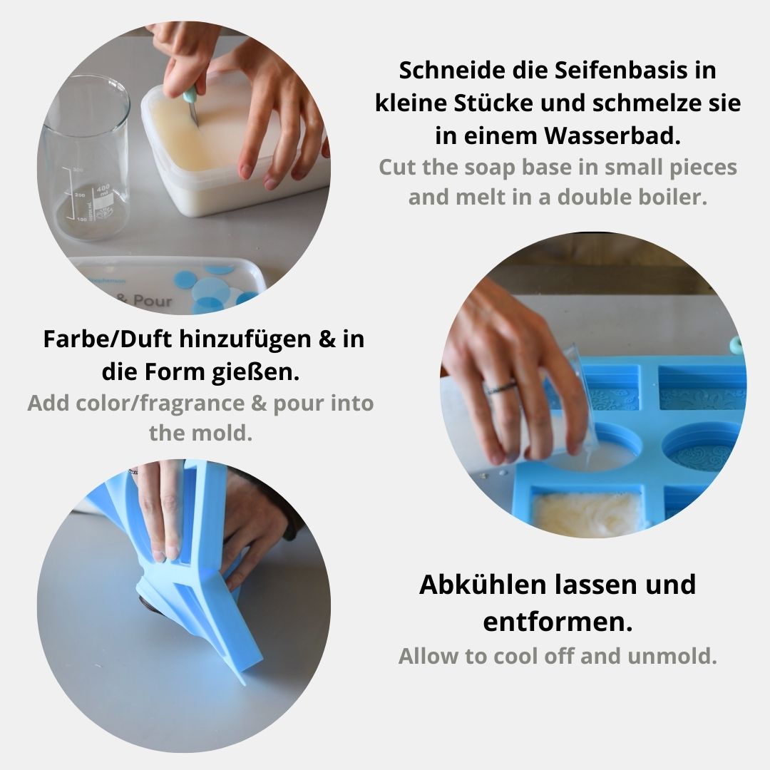 Sheabutter-Seifenbasis Gießseife Weiß