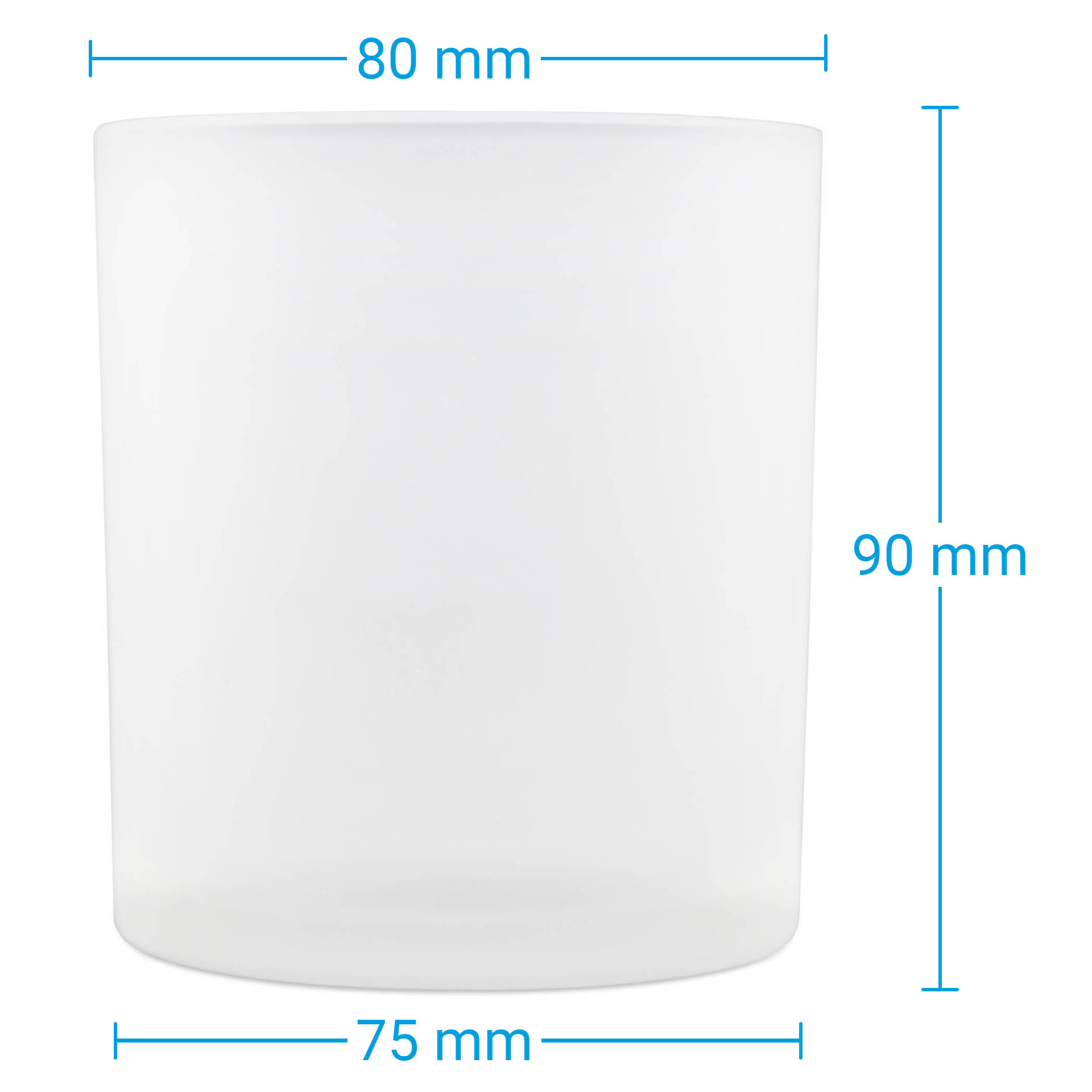 Glass Candle Jar Frosted 300 ml