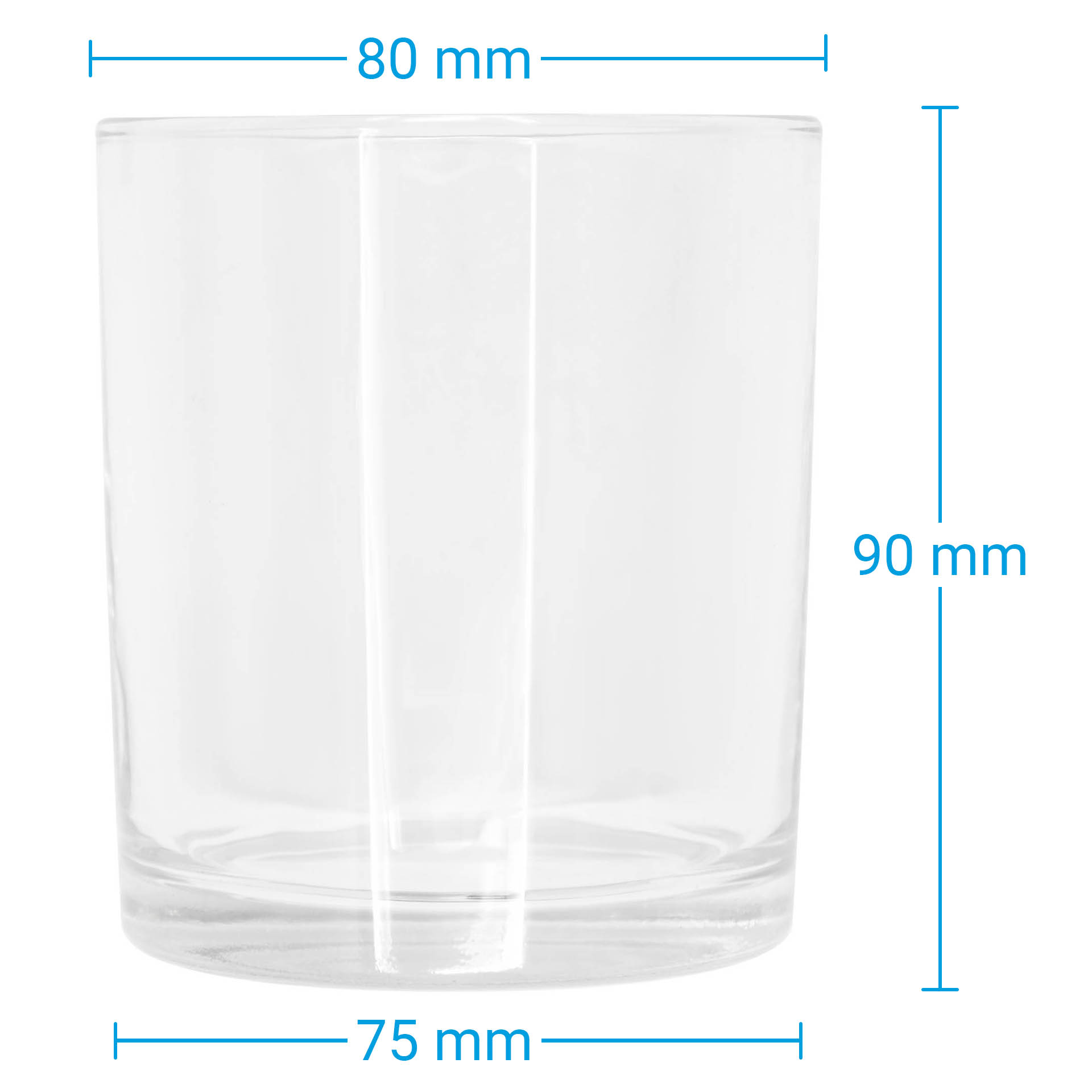Glass Candle Jar Clear 300 ml