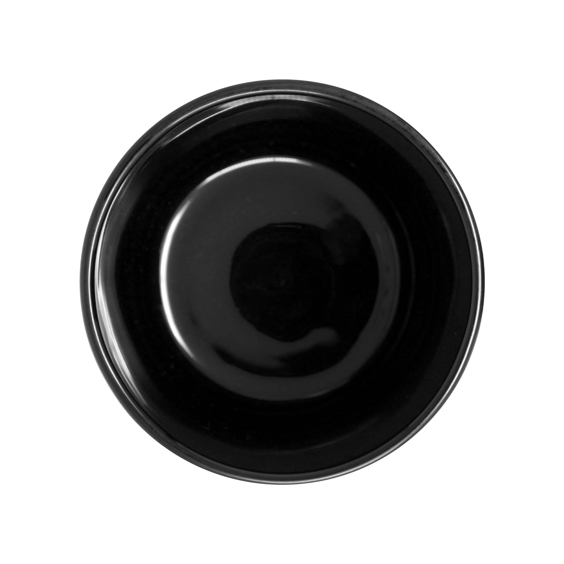Glass Candle Jar Black Glossy 300 ml