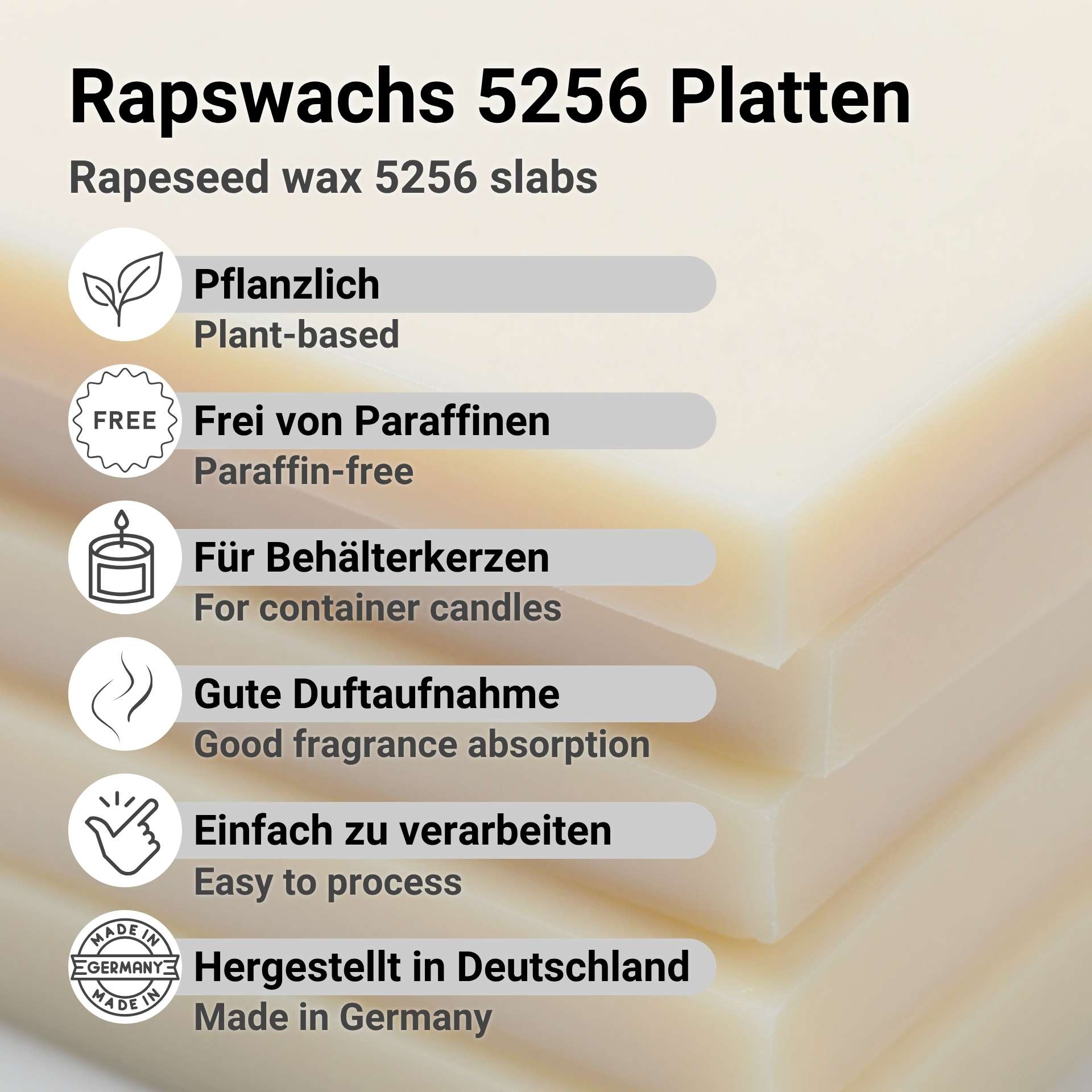 Rapswachs 5256 Platten