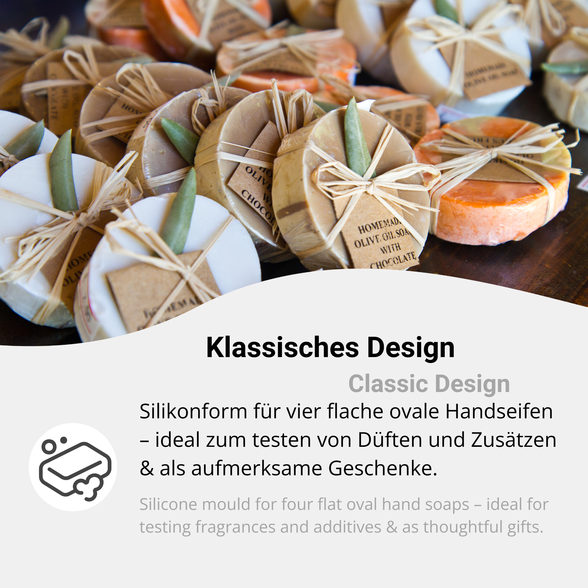 Klassisches Design für kreative DIY-Seife
