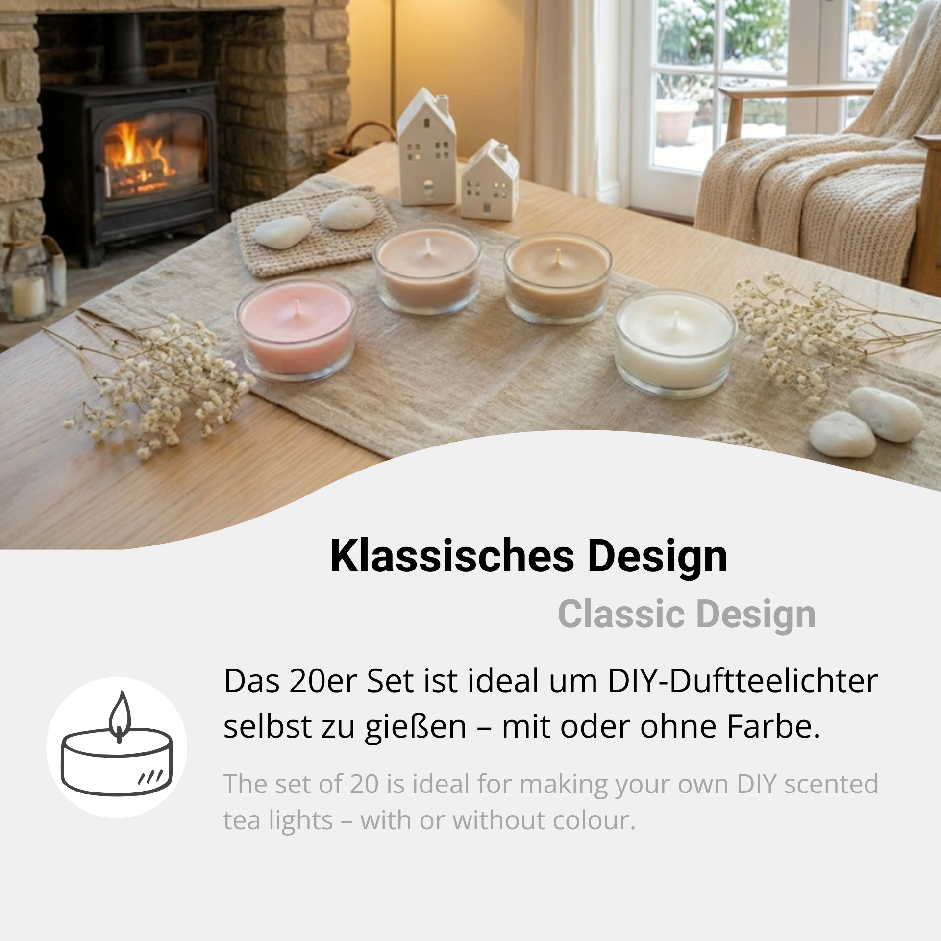 Teelichthüllen – Klassisch (20er Set)