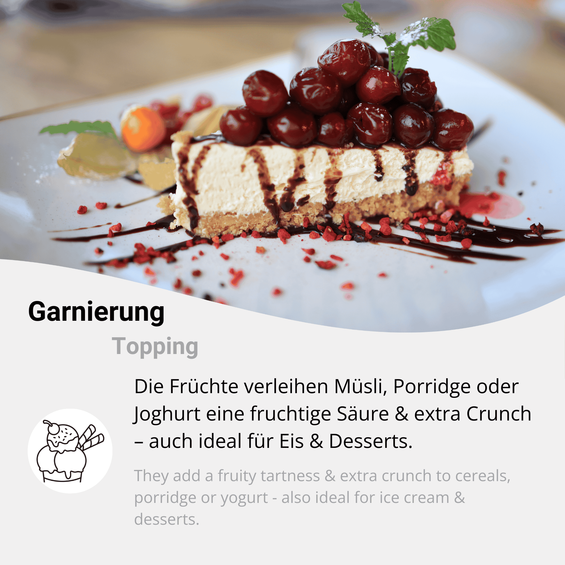 Gefriergetrocknete Sauerkirschen