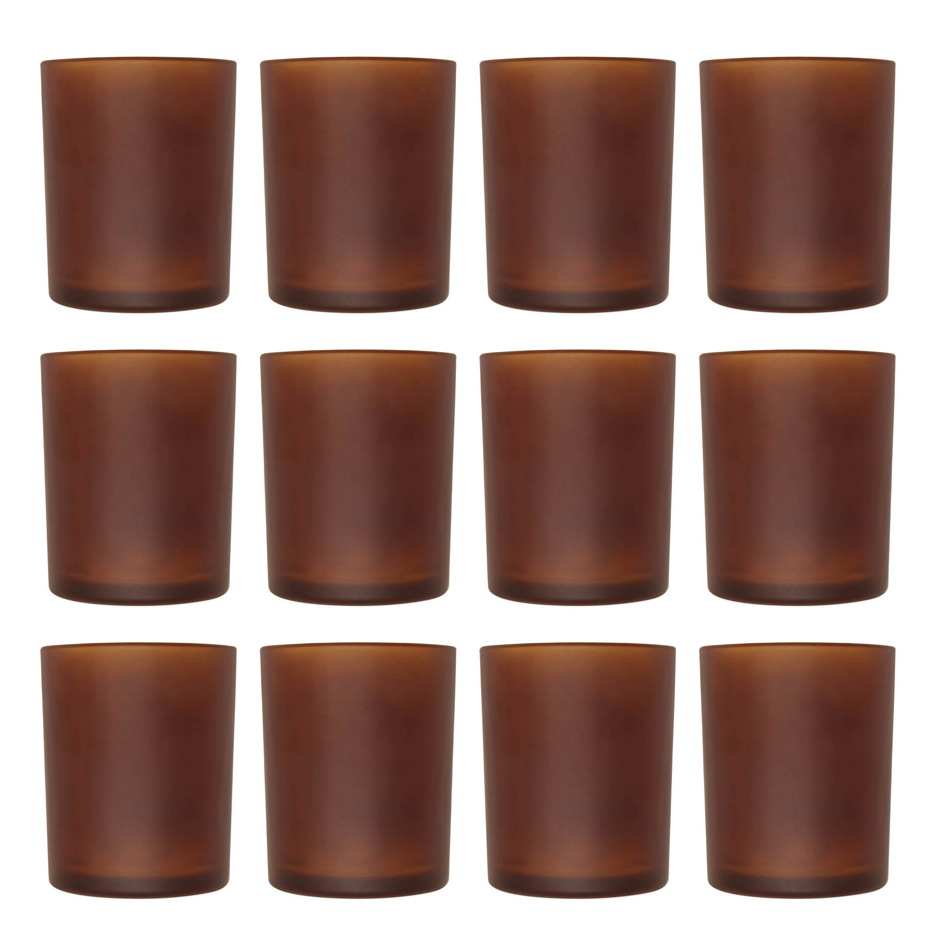 Kerzenglas amber matt 200 ml 12 Stück