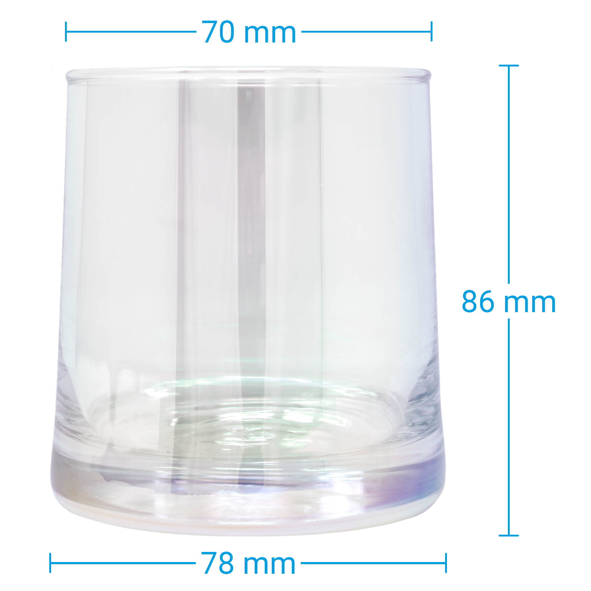 Kerzenglas irisierend 270 ml