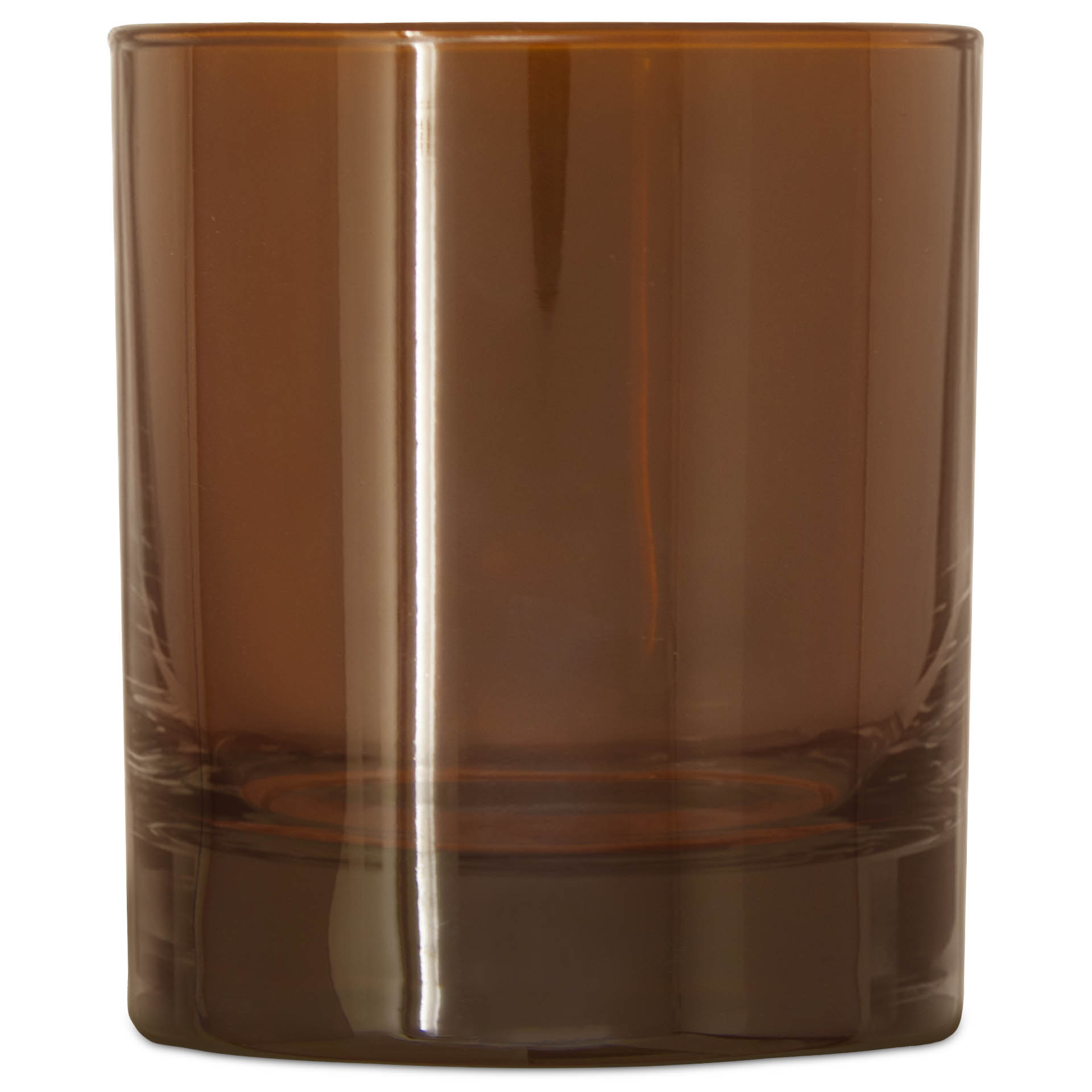 Glass Candle Jar Amber Glossy 300 ml
