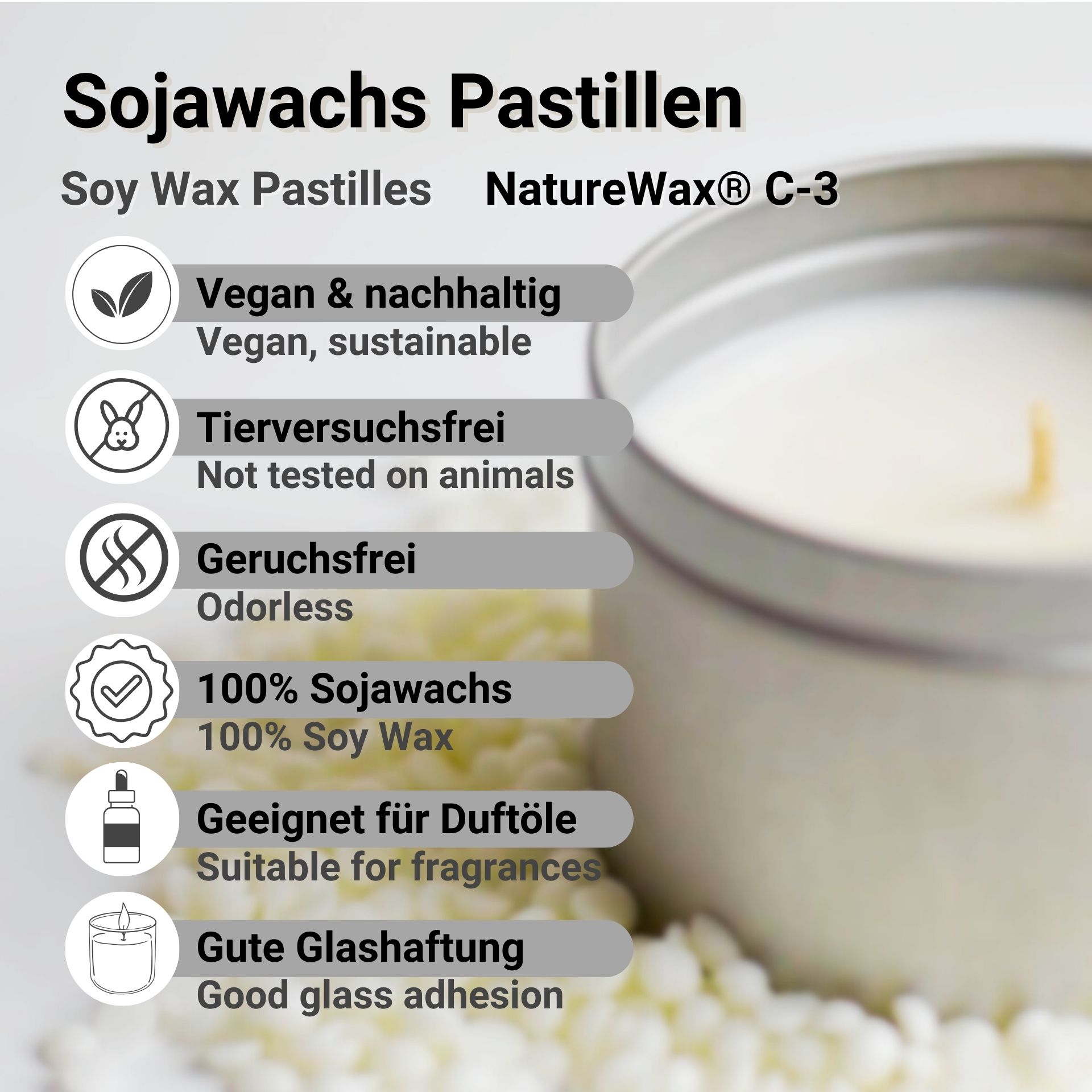 Sojawachs Pastillen NatureWax® C-3