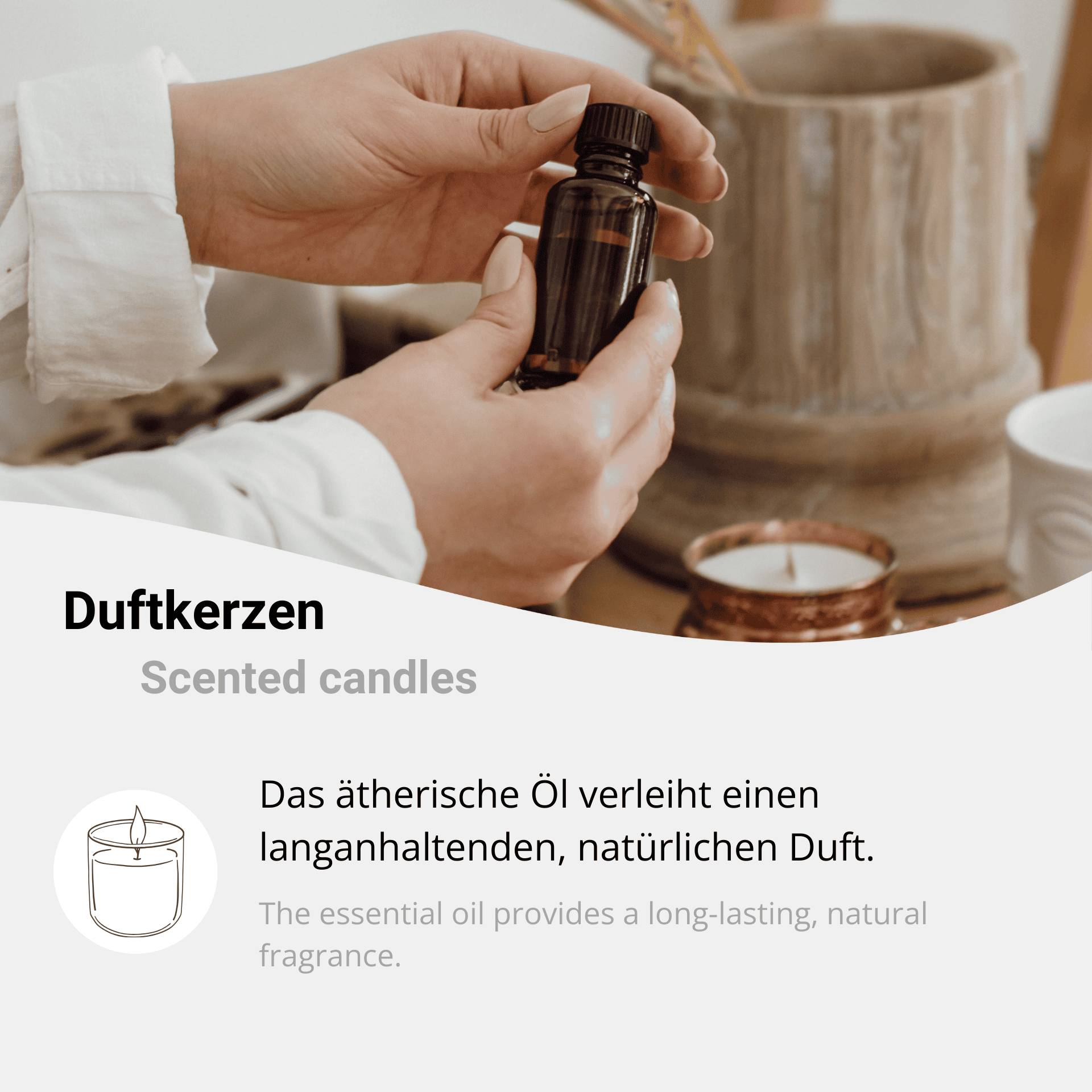 Duftkerzenanwendung