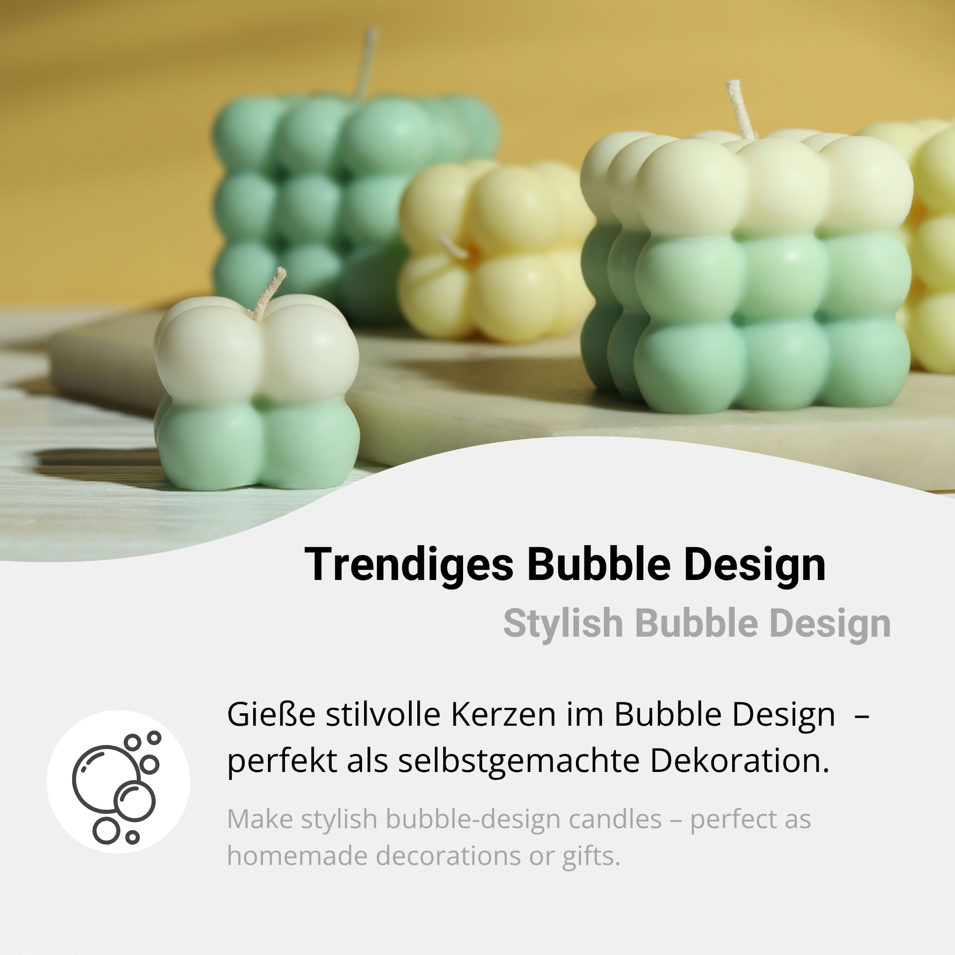 Kerzenform mit trendigem Design