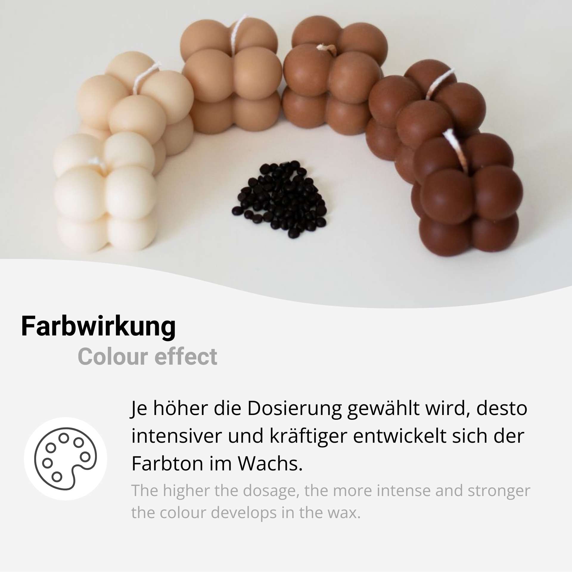 Hochkonzentrierte Kerzenfarbe in Pastillen zum Wachs färben (2803)