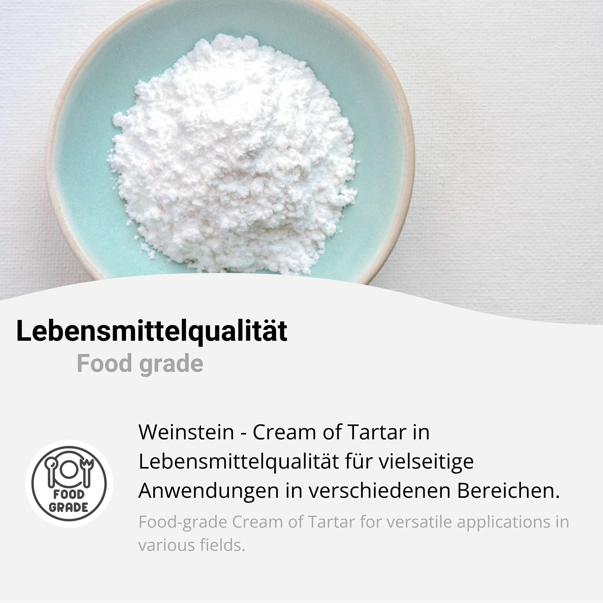 Cream of Tartar - Potassium Bitartrate E 336i