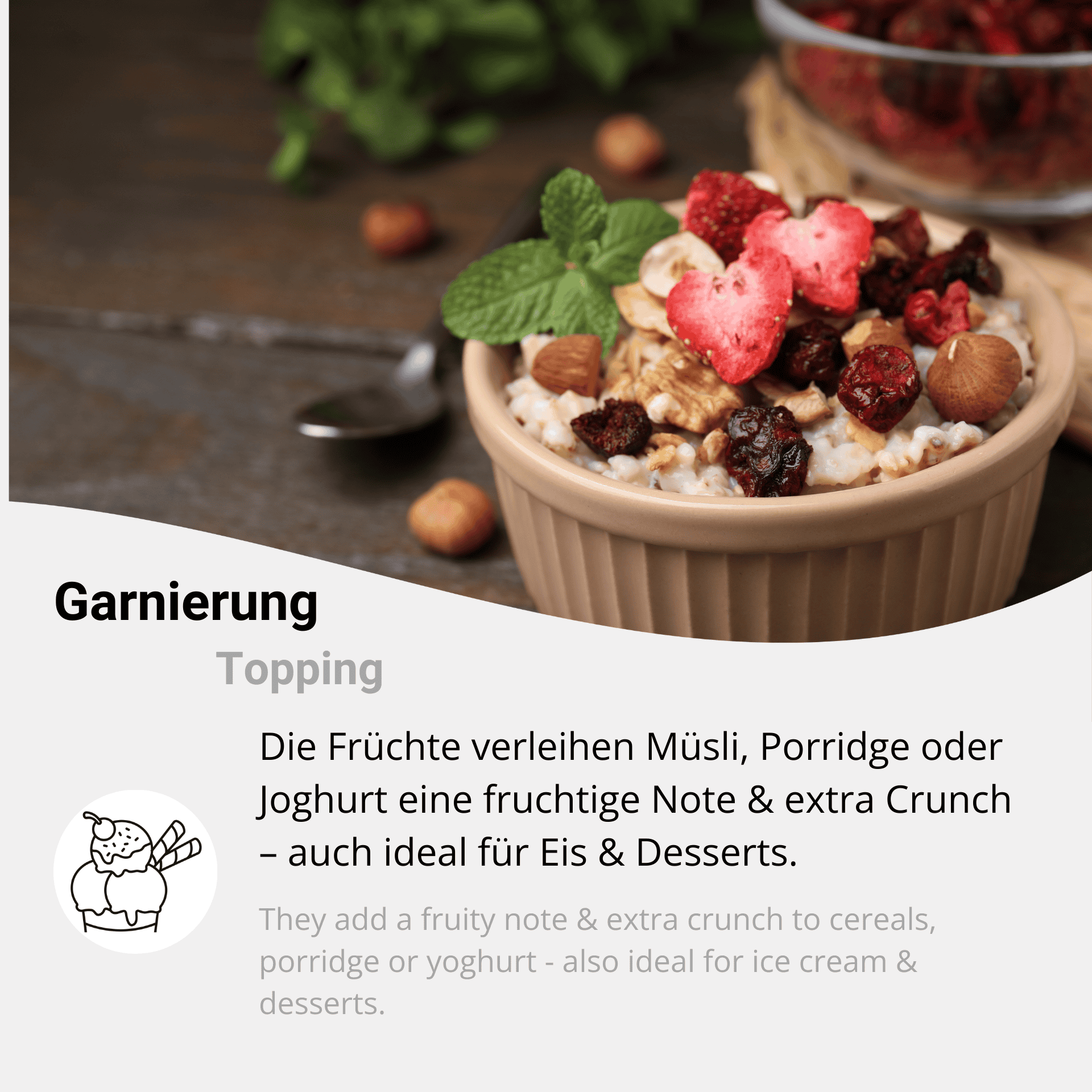 Gefriergetrocknete Erdbeeren