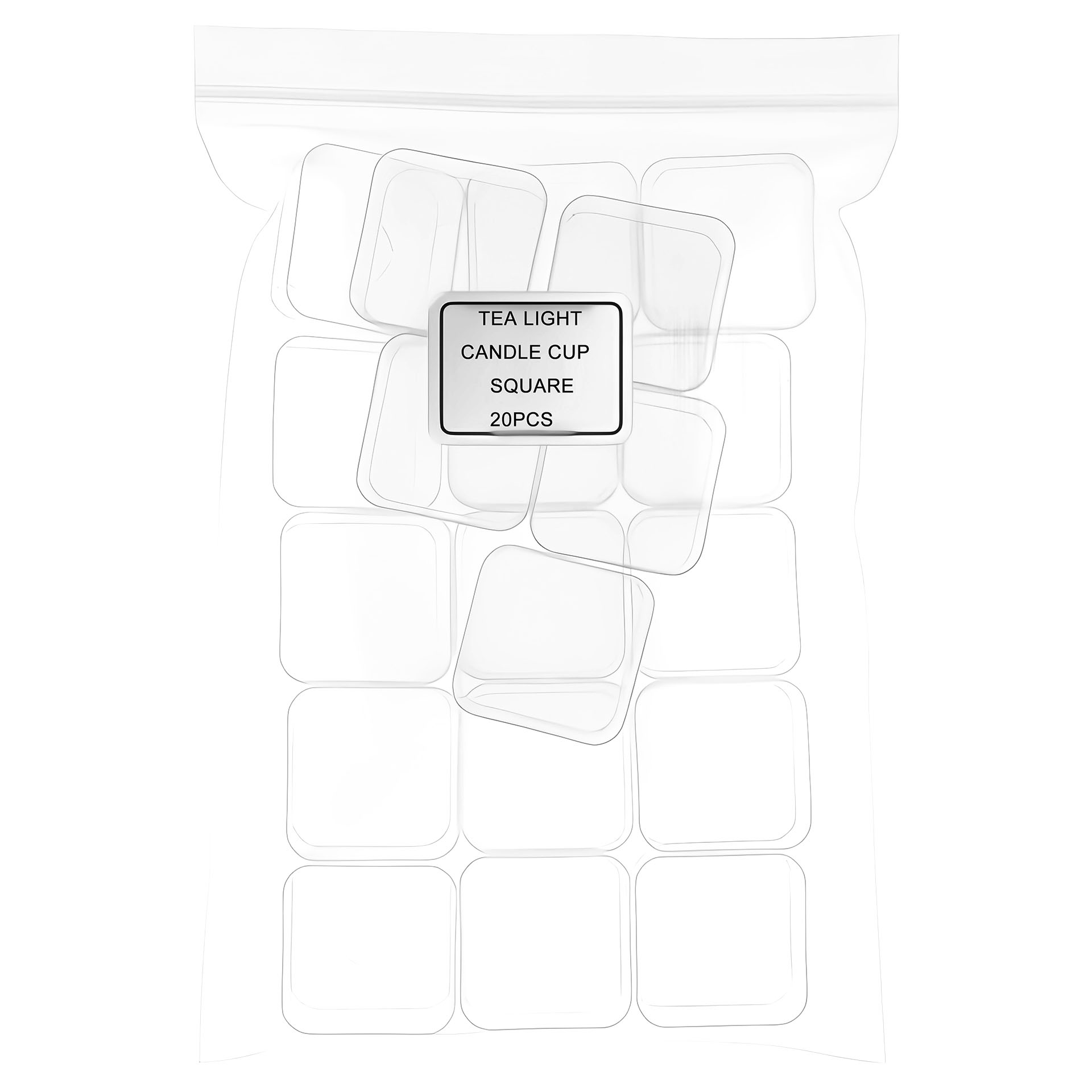 Teelichthüllen – Quadrat (20er Set)