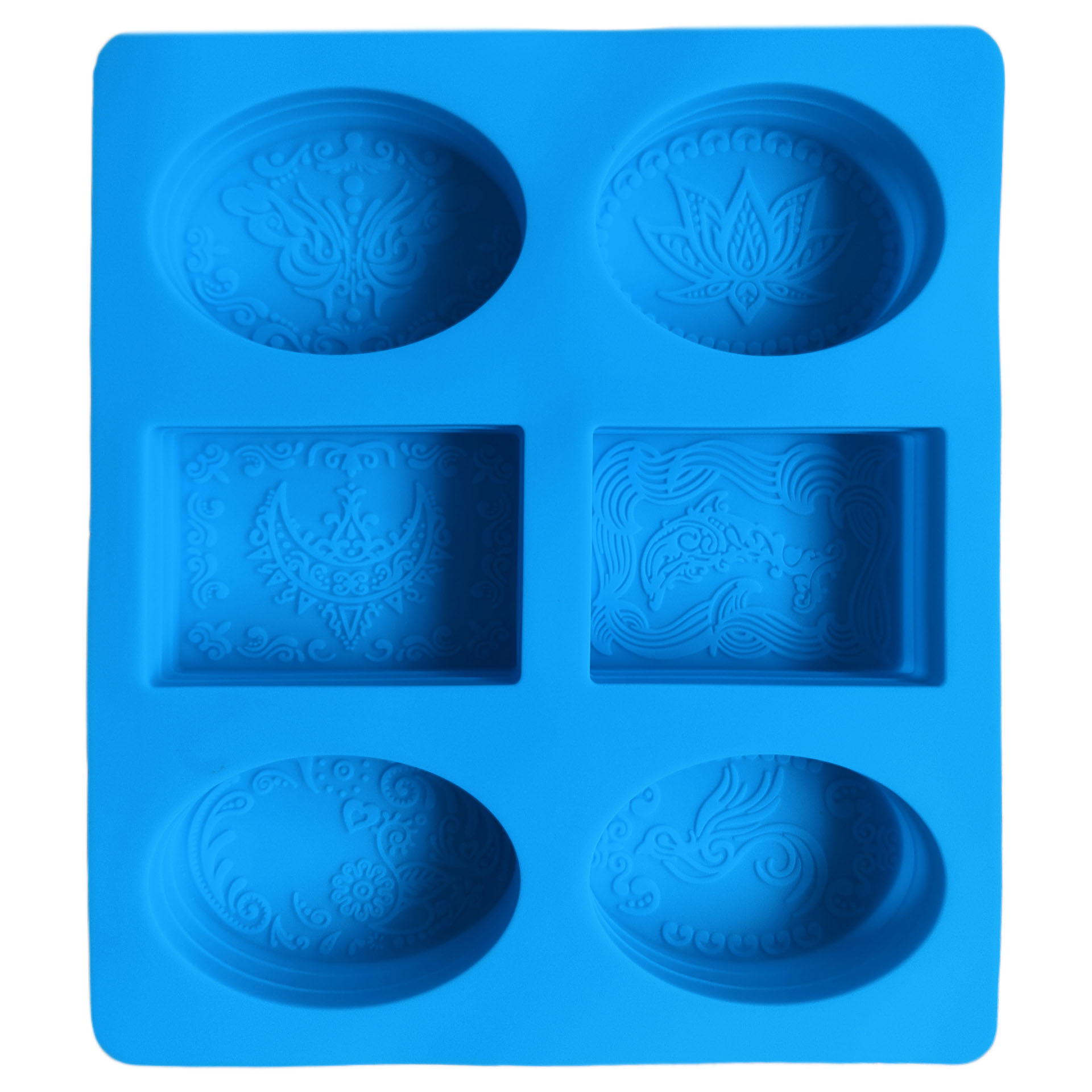 Seifenform Mix – Ornamentrelief (6er)