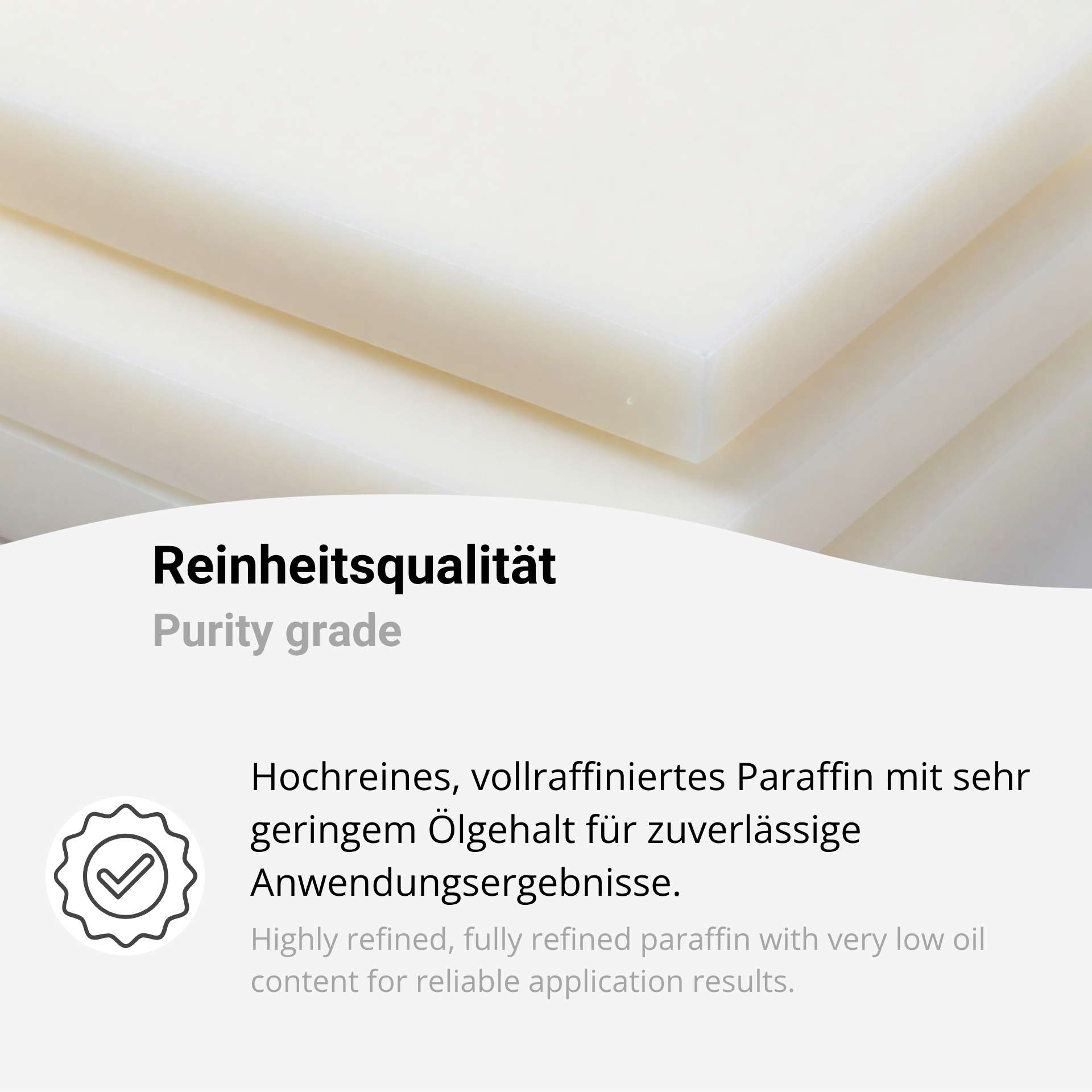 Paraffinwachs 50 - 52°C Erstarrungspunkt in Platten, Vollraffinat GER