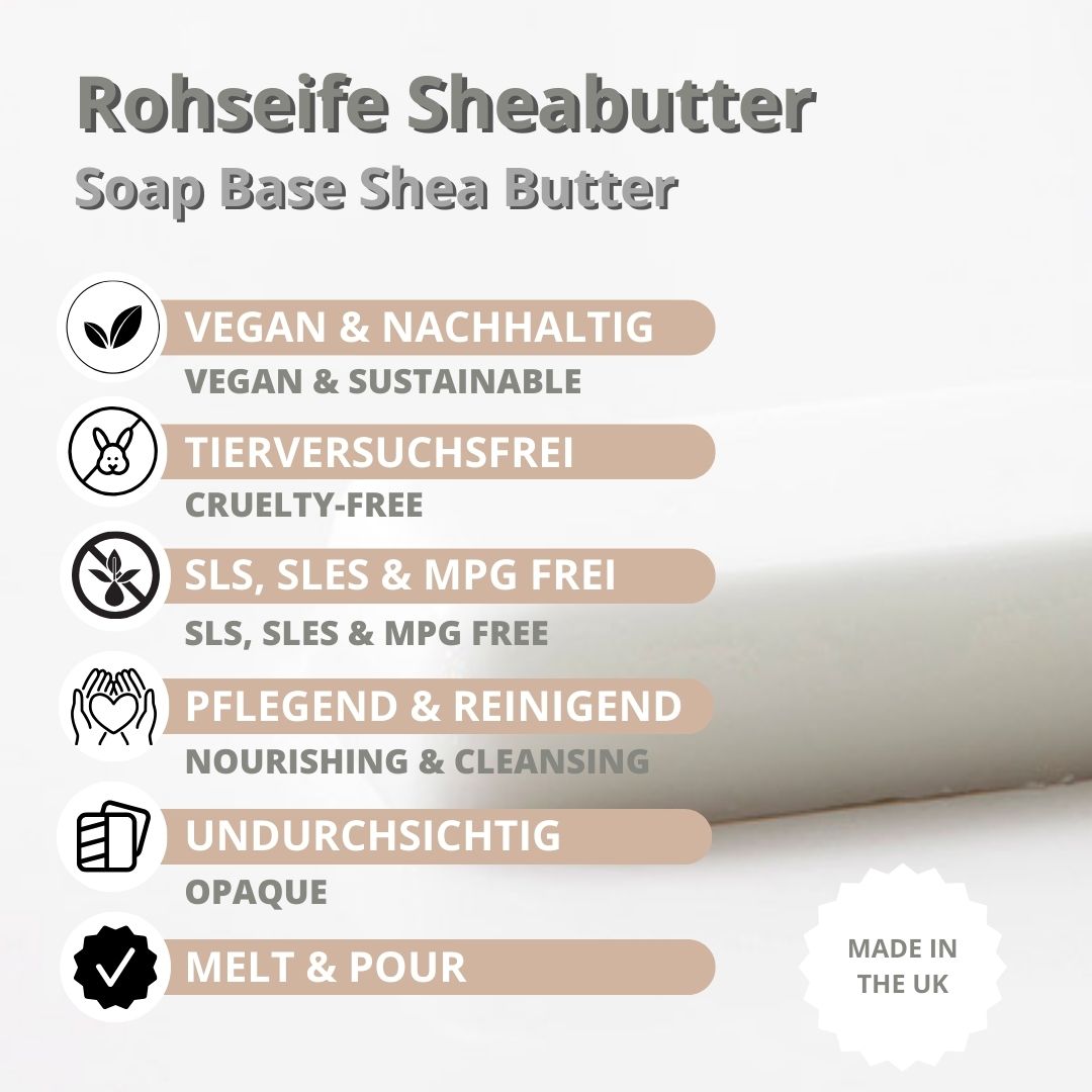 Sheabutter-Seifenbasis Gießseife Weiß