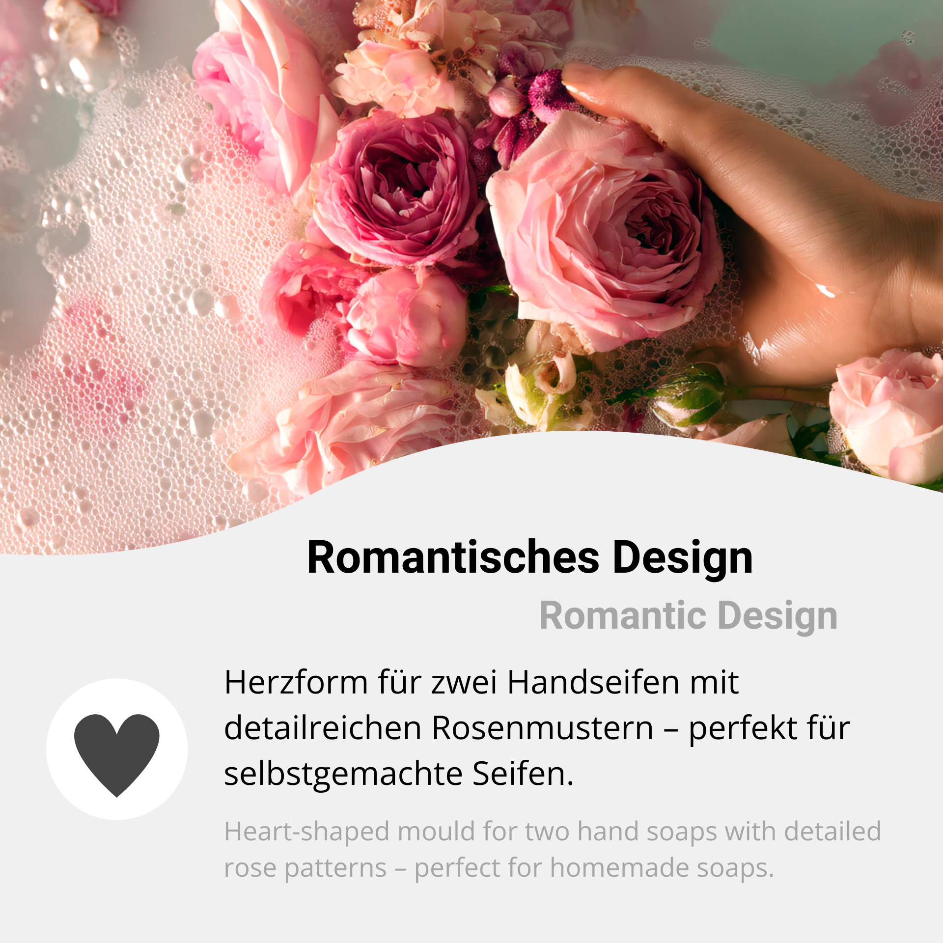 Romantisches Design für kreative Seifen