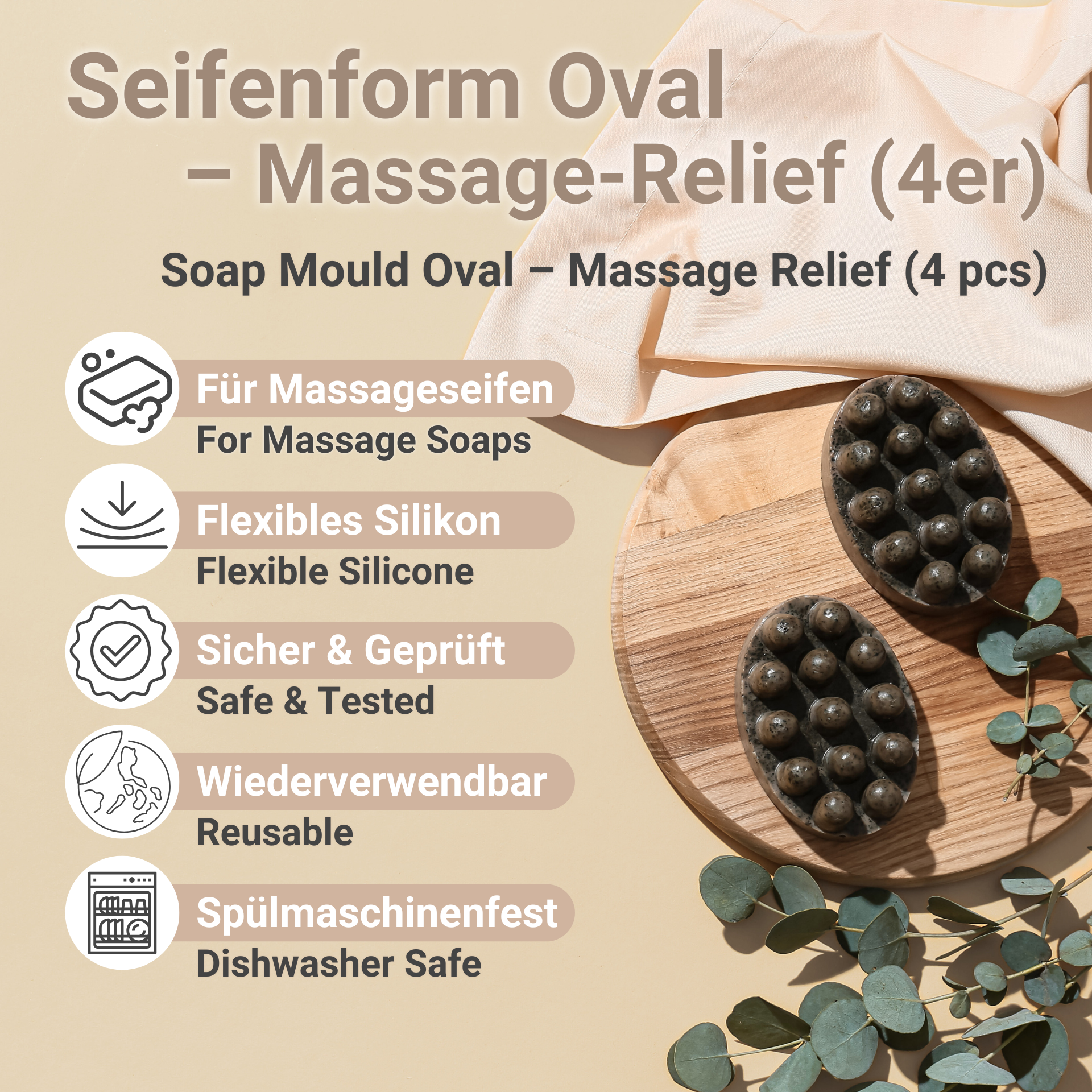 Seifenform Oval – Massage-Relief Vorteile