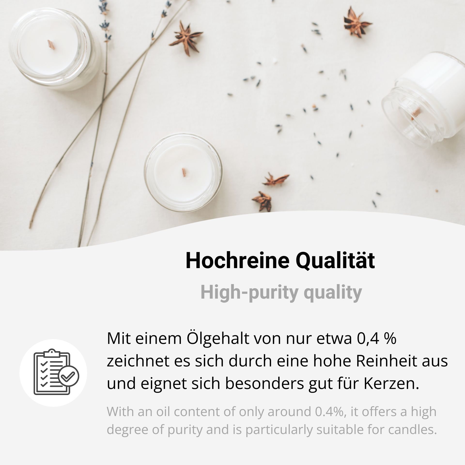 Paraffinwachs Pastillen 50–52 °C, Vollraffiniert, Made in Germany