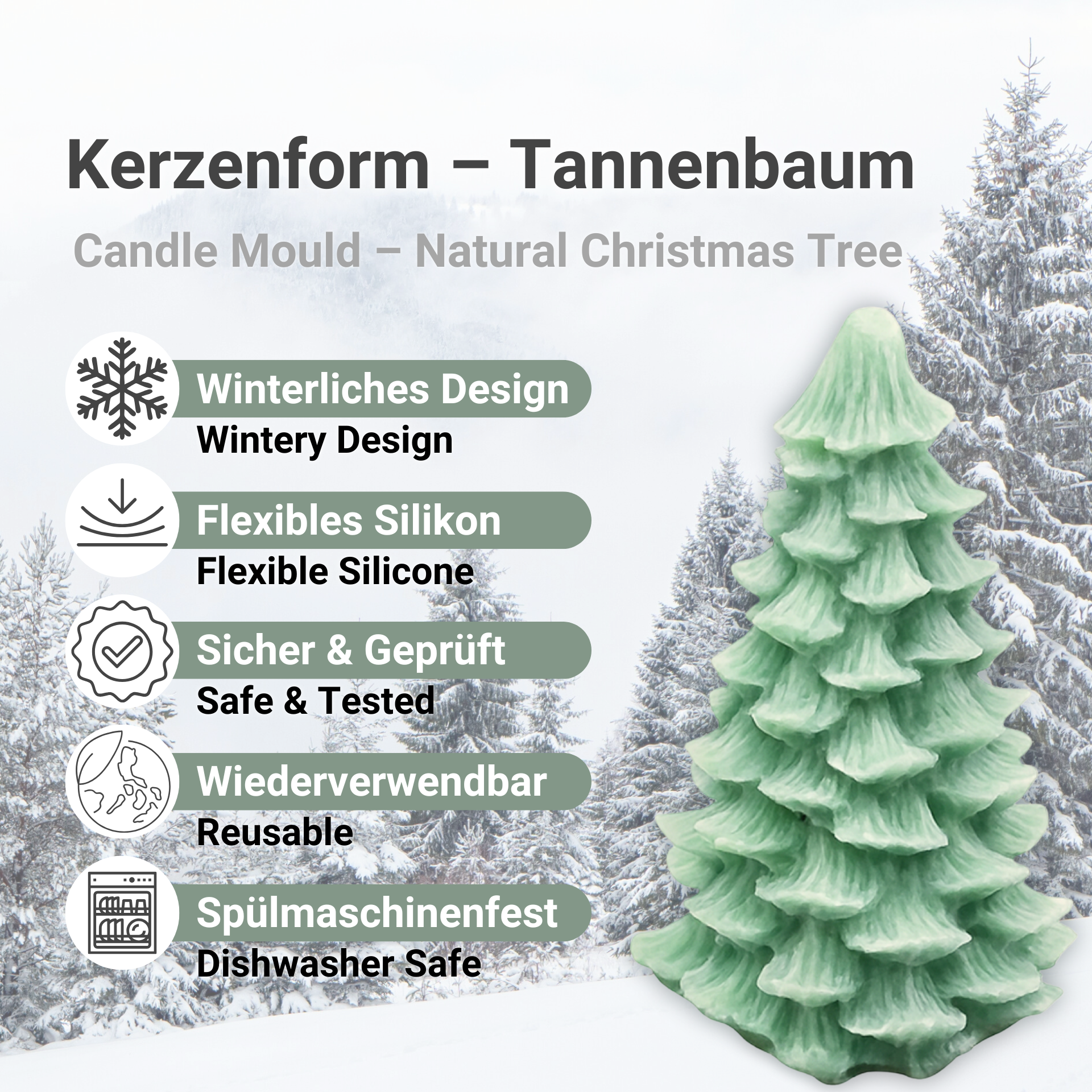 Kerzenform – Tannenbaum Vorteile