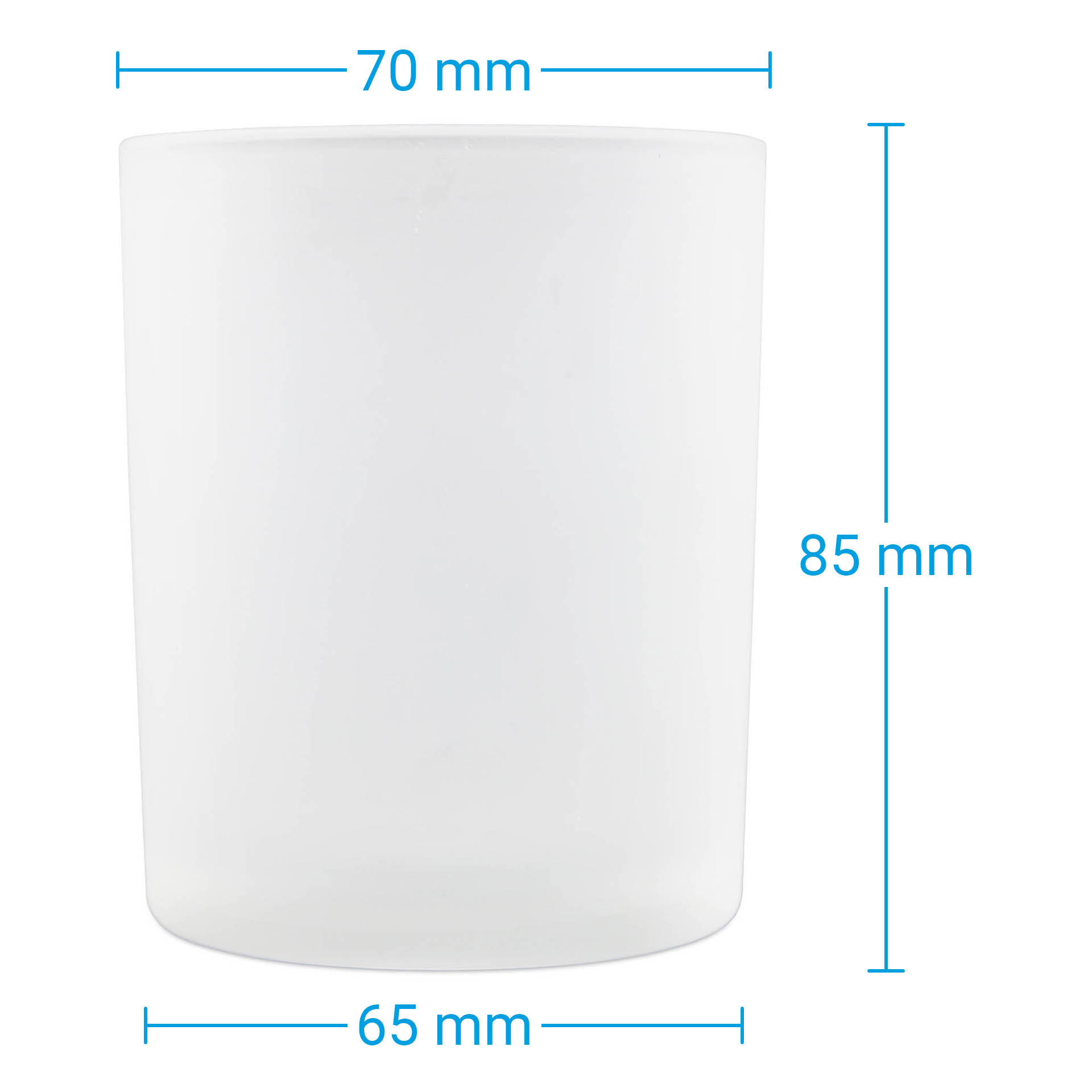 Glass Candle Jar Frosted 200 ml