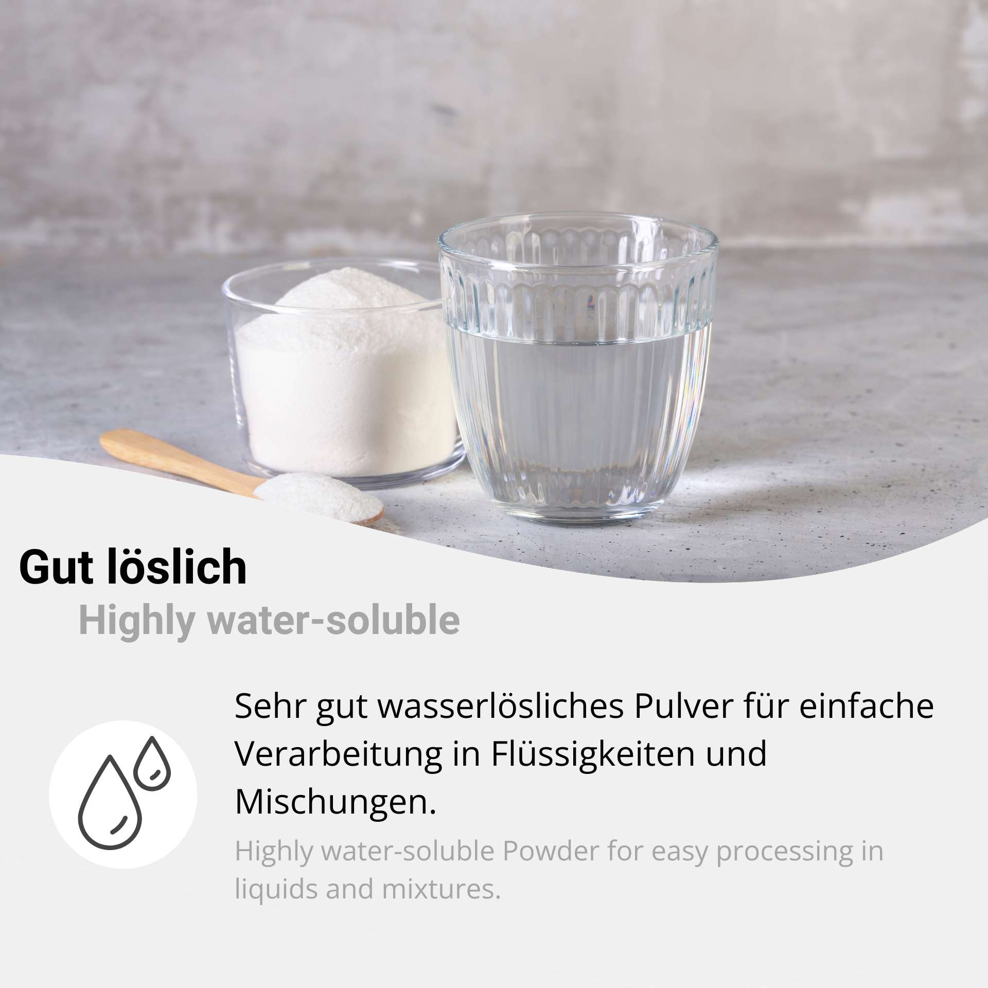 Gut wasserlösliches Pulver