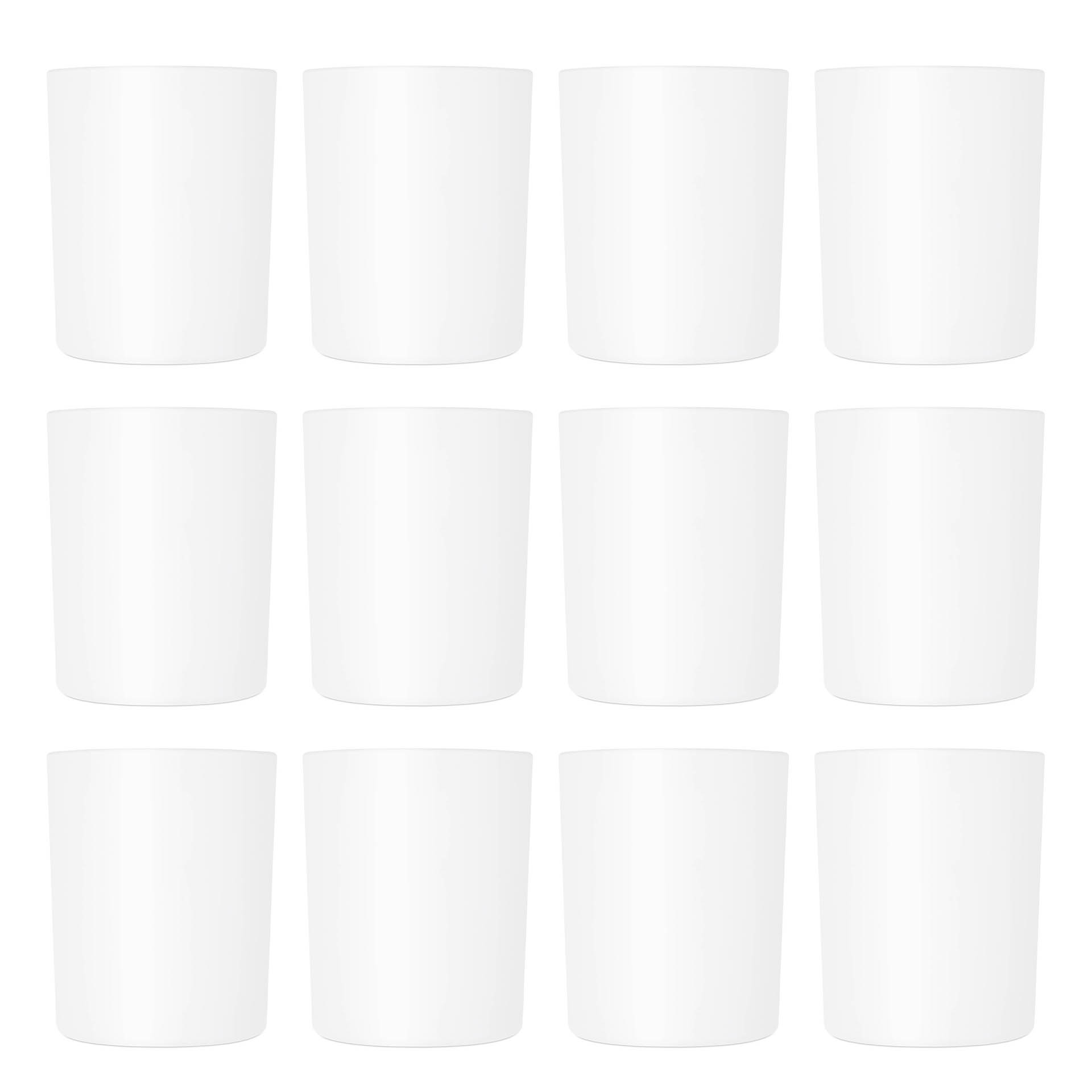 Kerzenglas weiß matt 200 ml 12 Stück