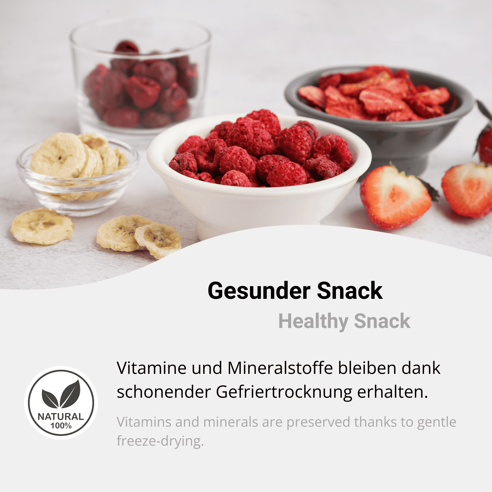 Gefriergetrocknete Erdbeeren