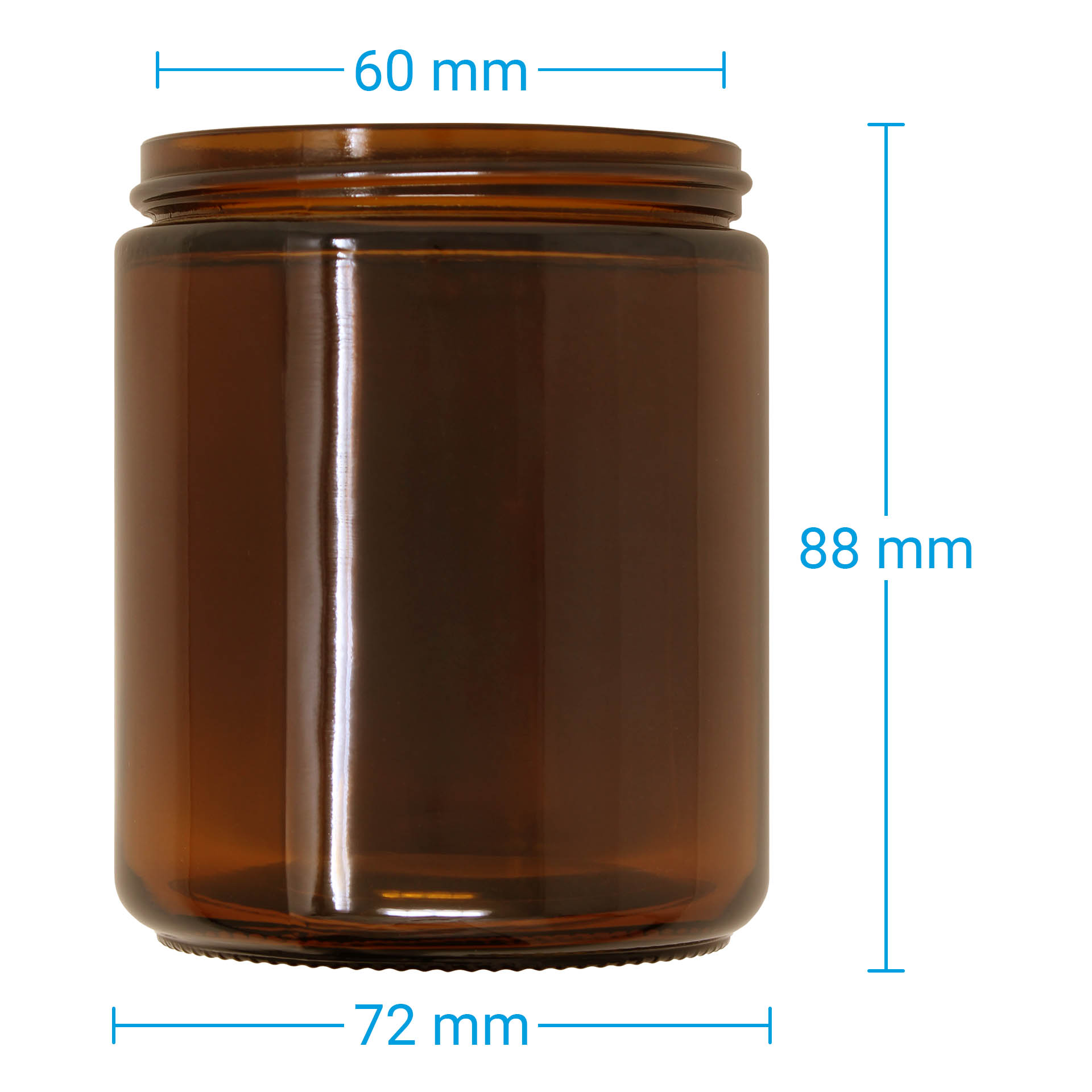 Glastiegel braun 250 ml