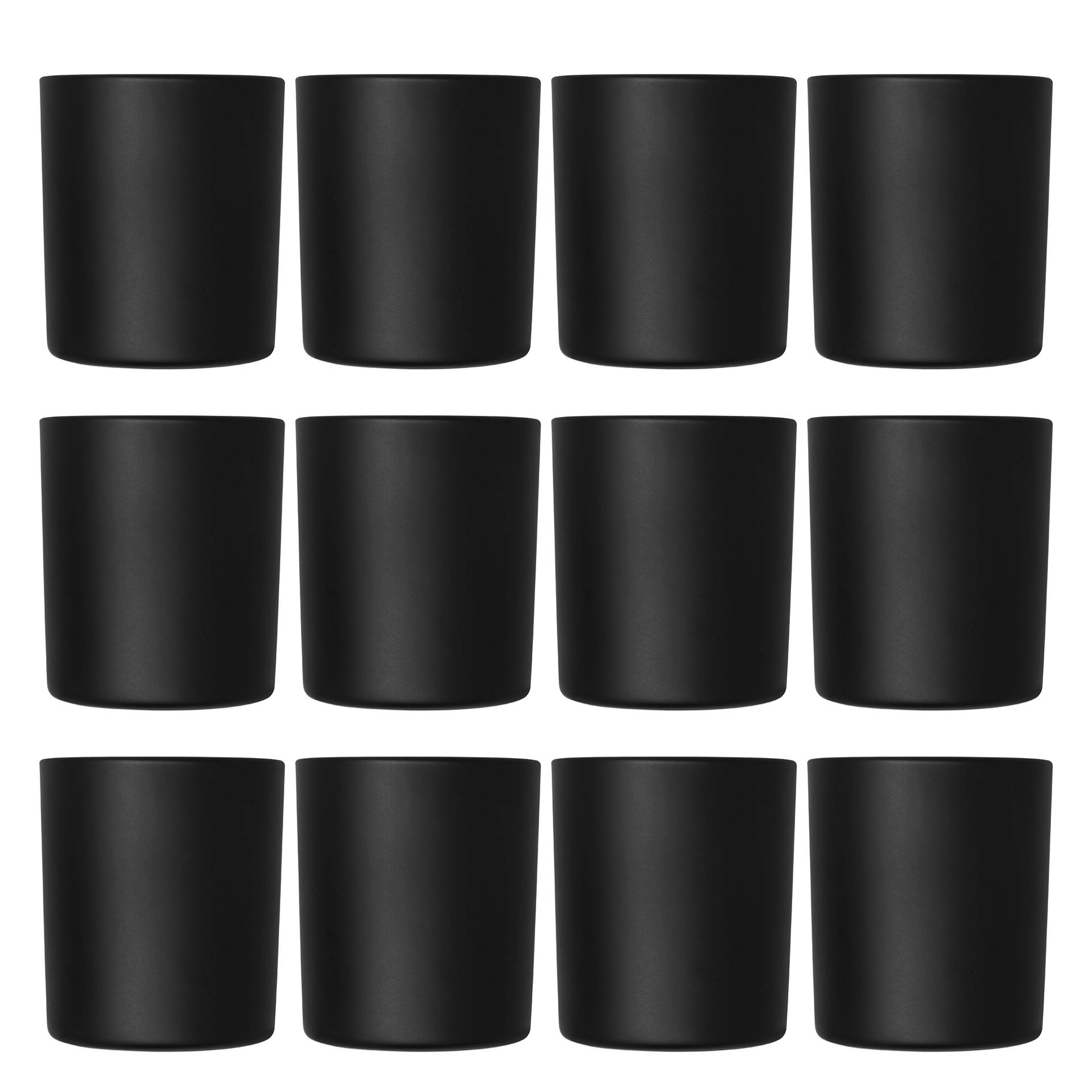 Kerzenglas schwarz matt 300 ml 12 Stück
