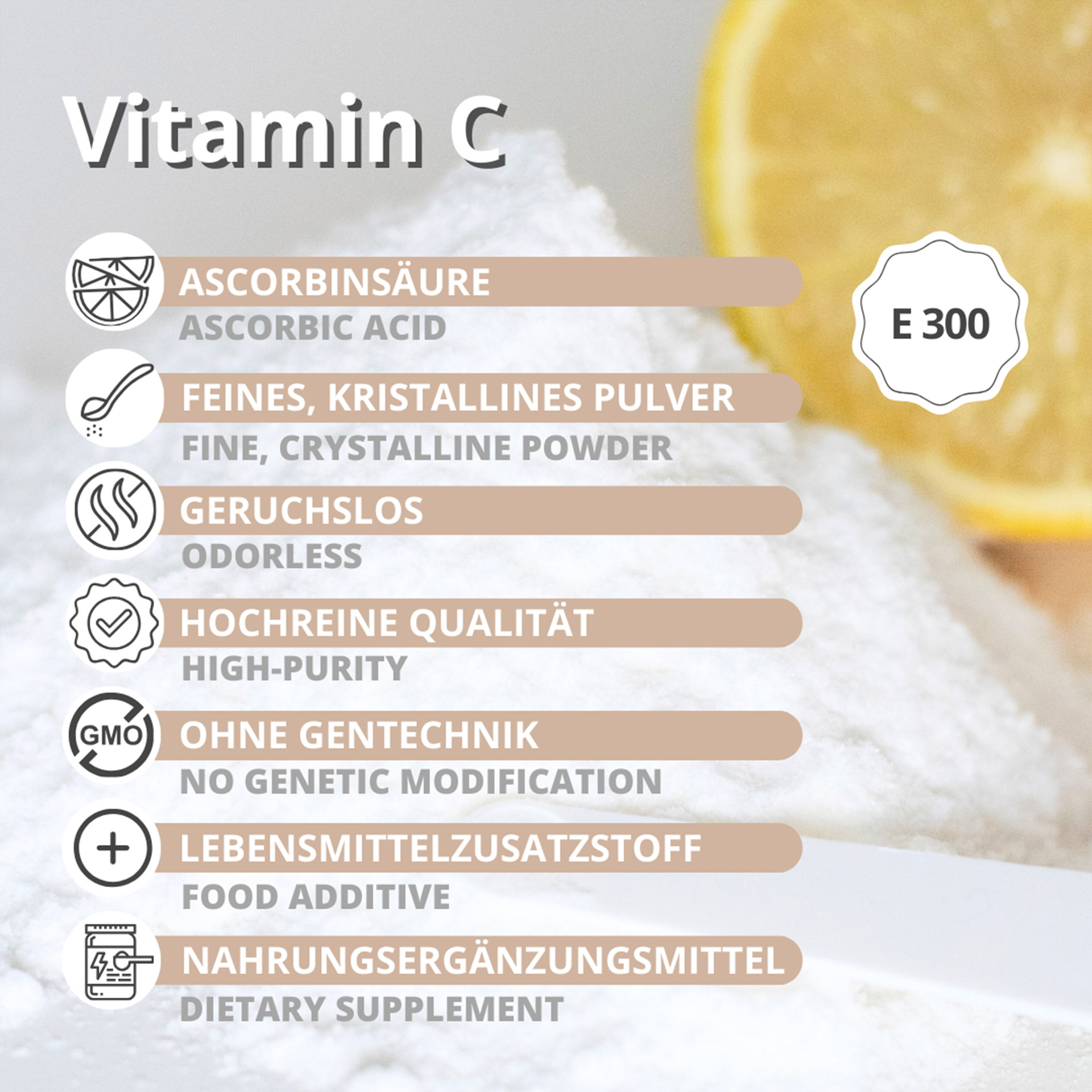 Vitamin C - Ascorbinsäure E 300