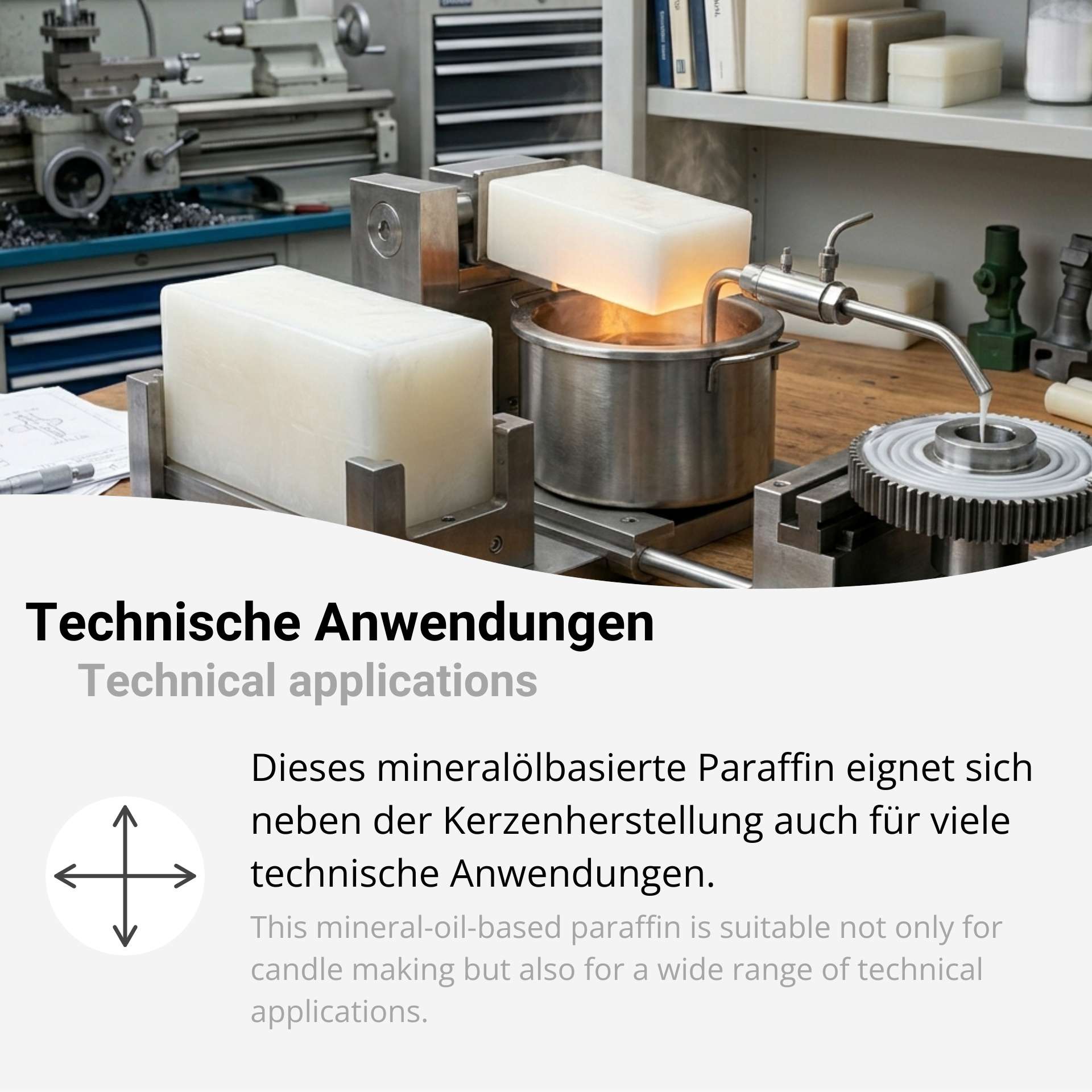 Paraffinwachs 56 - 58°C Erstarrungspunkt in Platten, Vollraffinat
