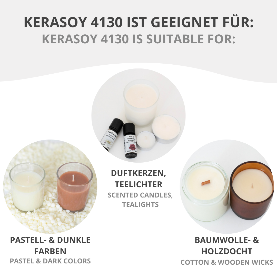 Sojawachs Kerasoy 4130 für Behälterkerzen