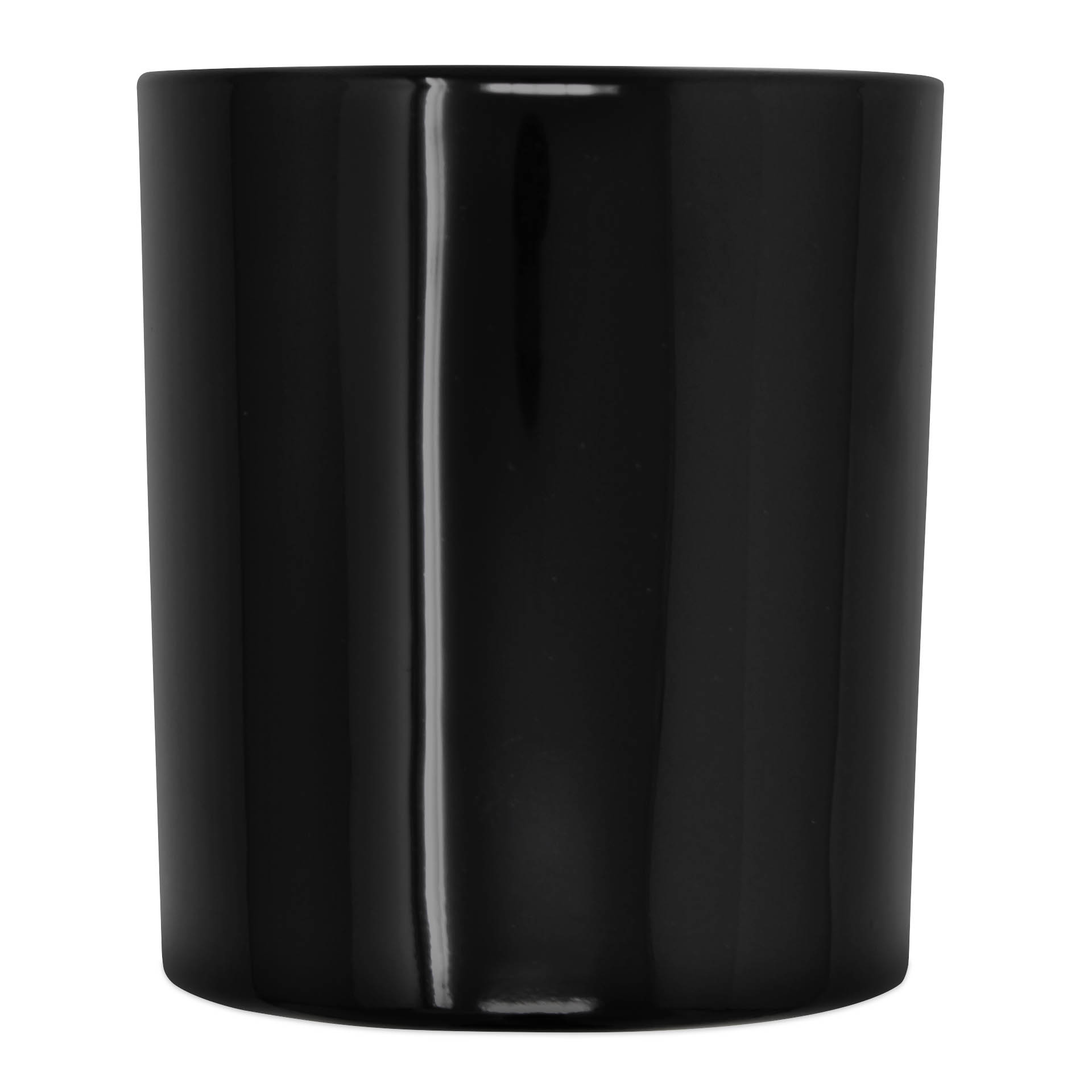 Glass Candle Jar Black Glossy 300 ml