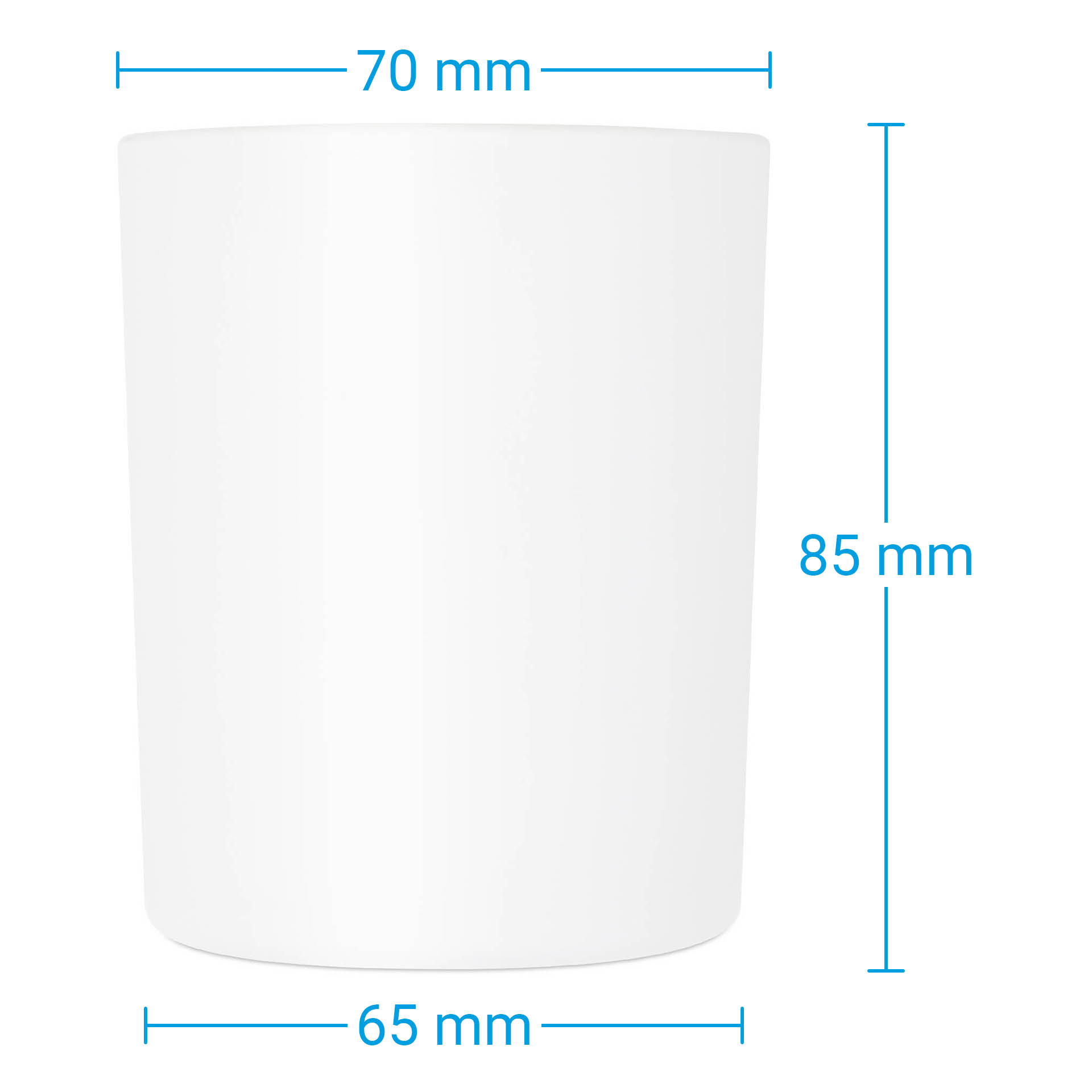 Kerzenglas weiß matt 200 ml