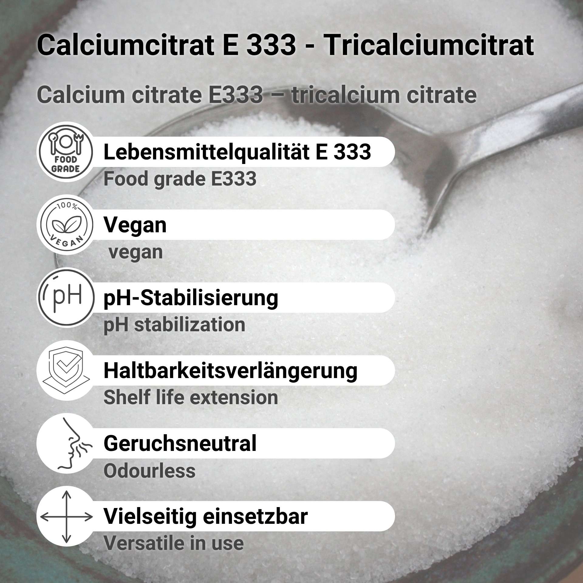 Calciumcitrat E 333 - Tricalciumcitrat