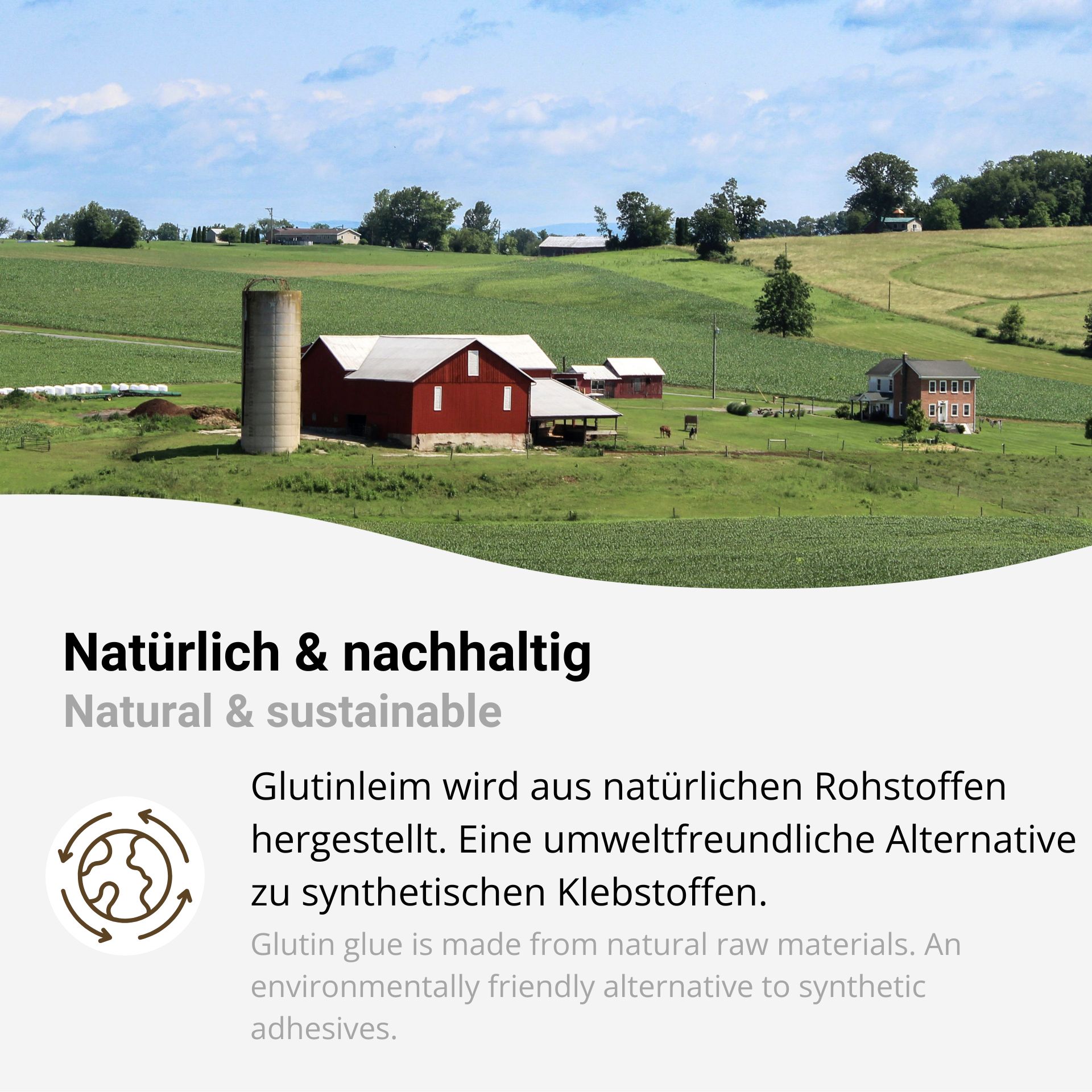 Knochenleim – natürlicher Glutinleim (technische Gelatine)