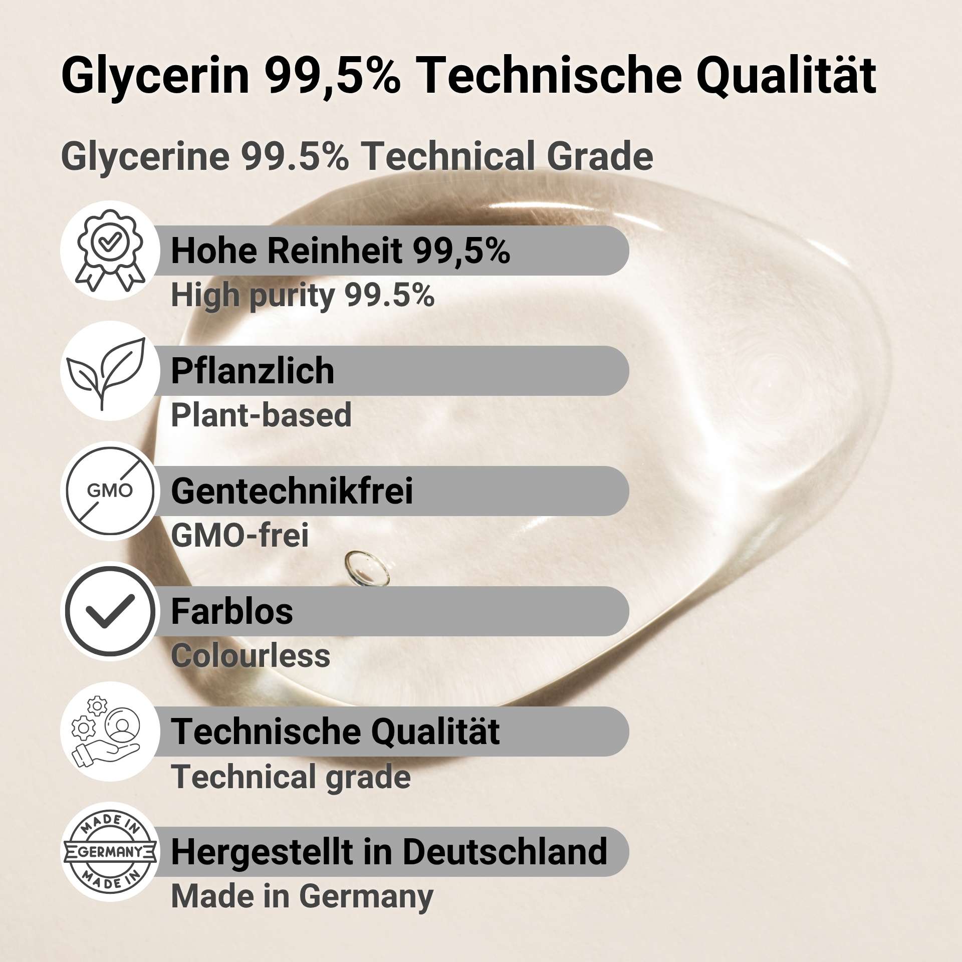 Glycerin 99,5% Technische Qualität