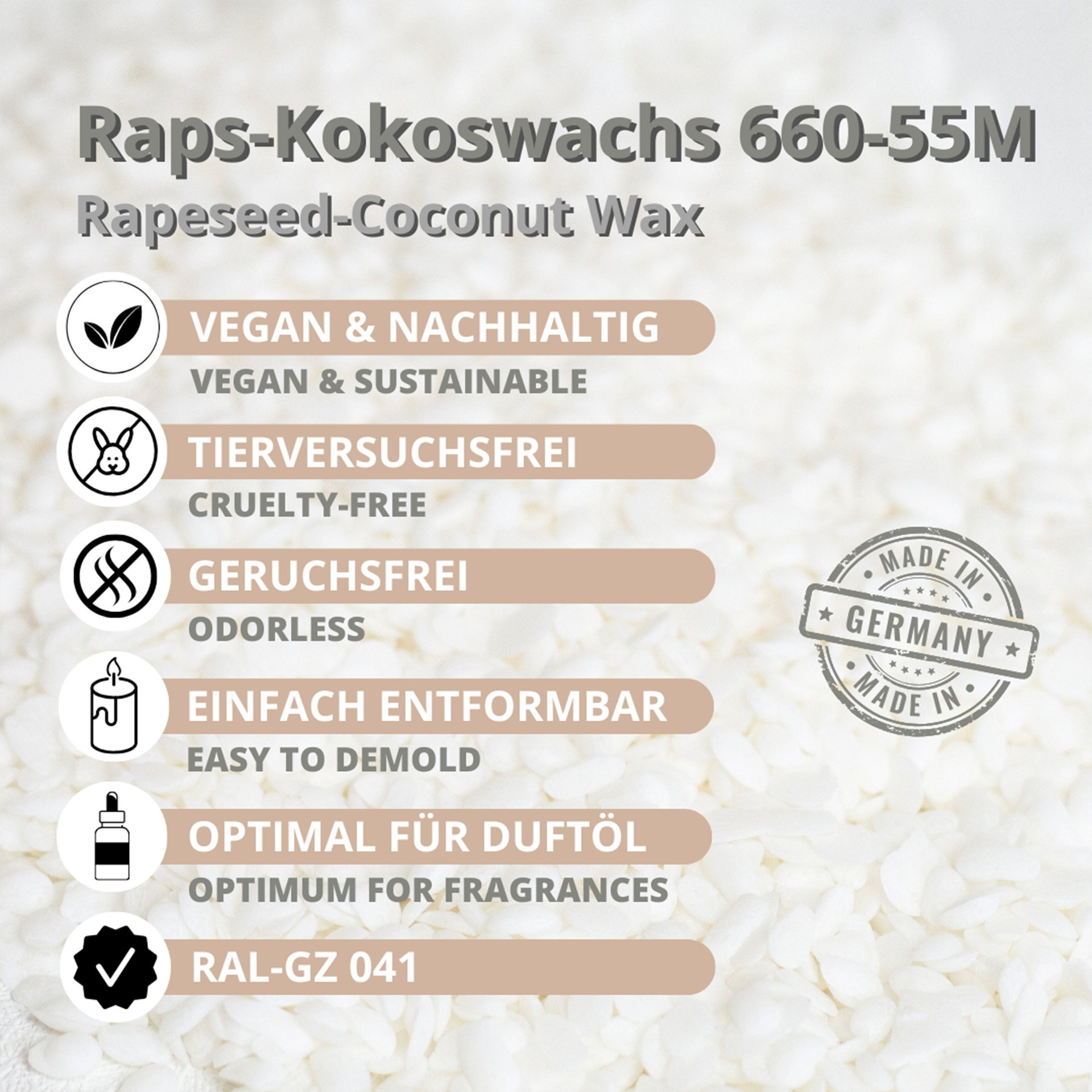 Rapeseed & Coconut Wax - NatureWax® 660-55M