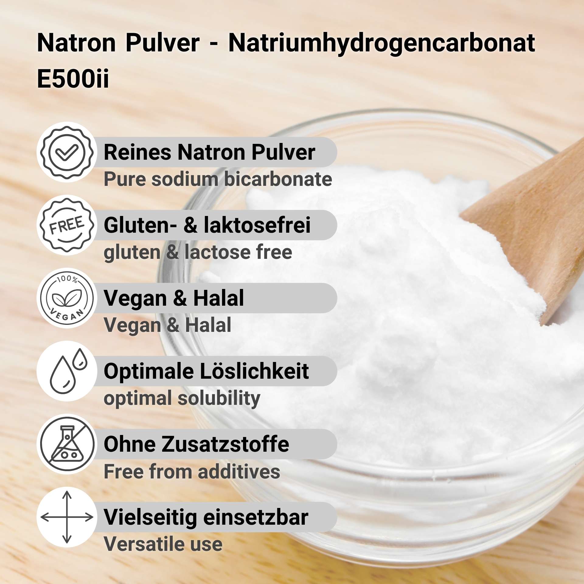 Sodium Bicarbonate Baking Soda Sodium Hydrogencarbonate E 500 ii